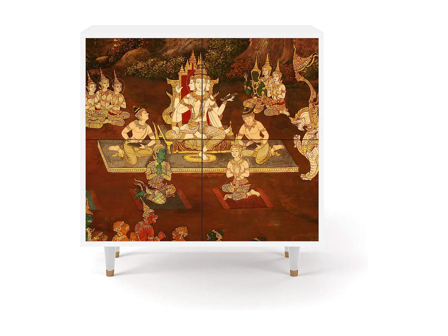 Kredens - 94x96x48 cm - BS3 - Malyavan, Biały