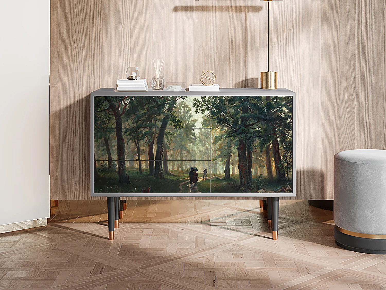 Buffet - 115х84х41 cm - S3 -  Rain in the Oak Forest, Gris