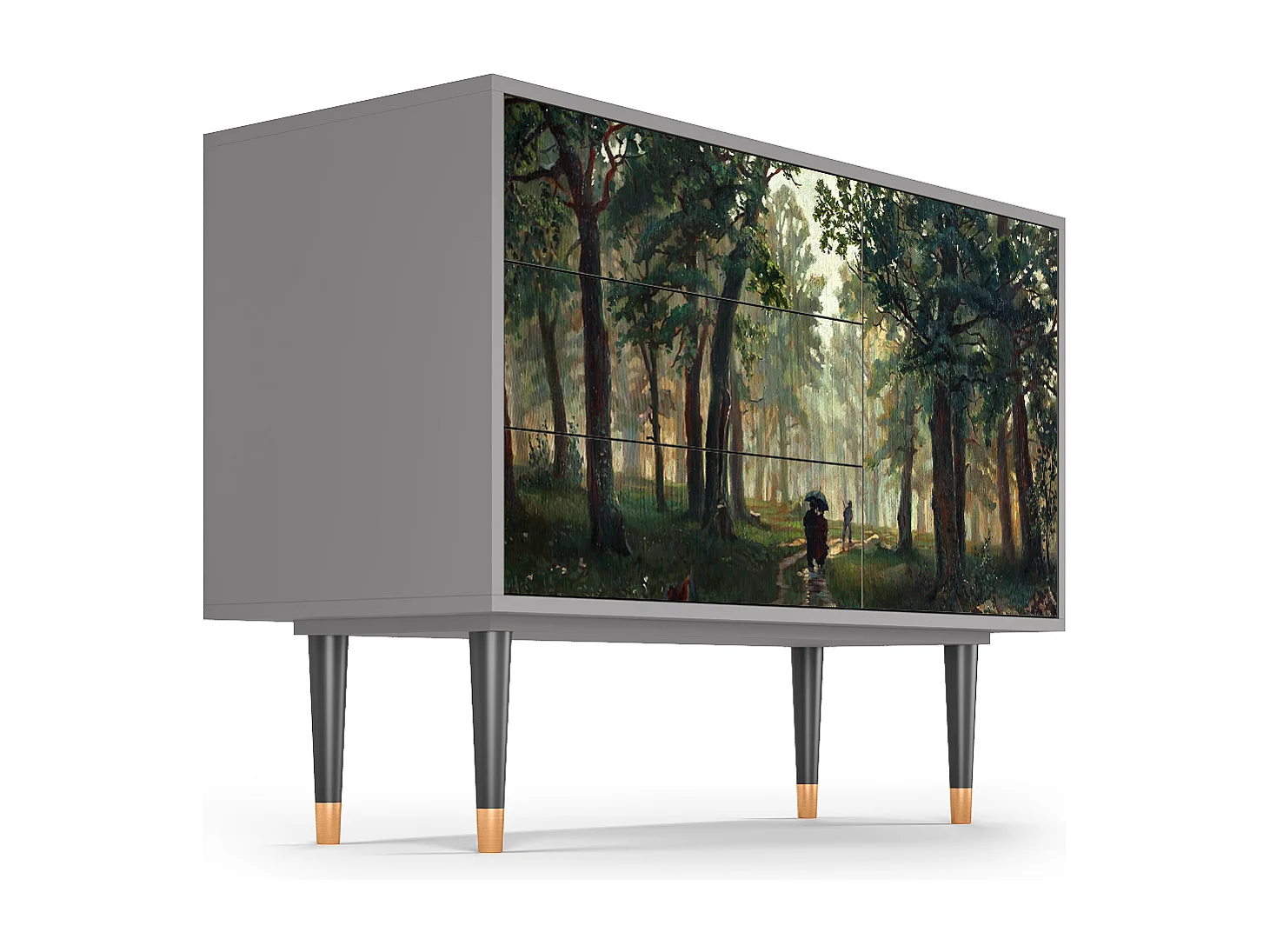 Credenza - 115х84х41 cm - S3 -  Rain in the Oak Forest, Grigio