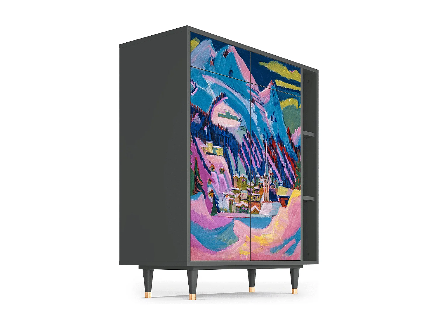 Aparador - 96х110х41 cm - BS6 - Davos Winter, Antracita