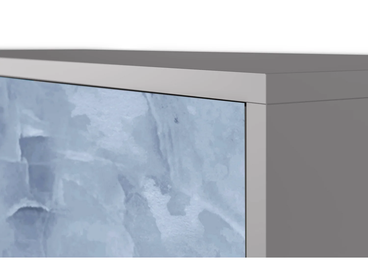 Kredens - 115х84х41 cm - S3 - Feather Ice, Szary