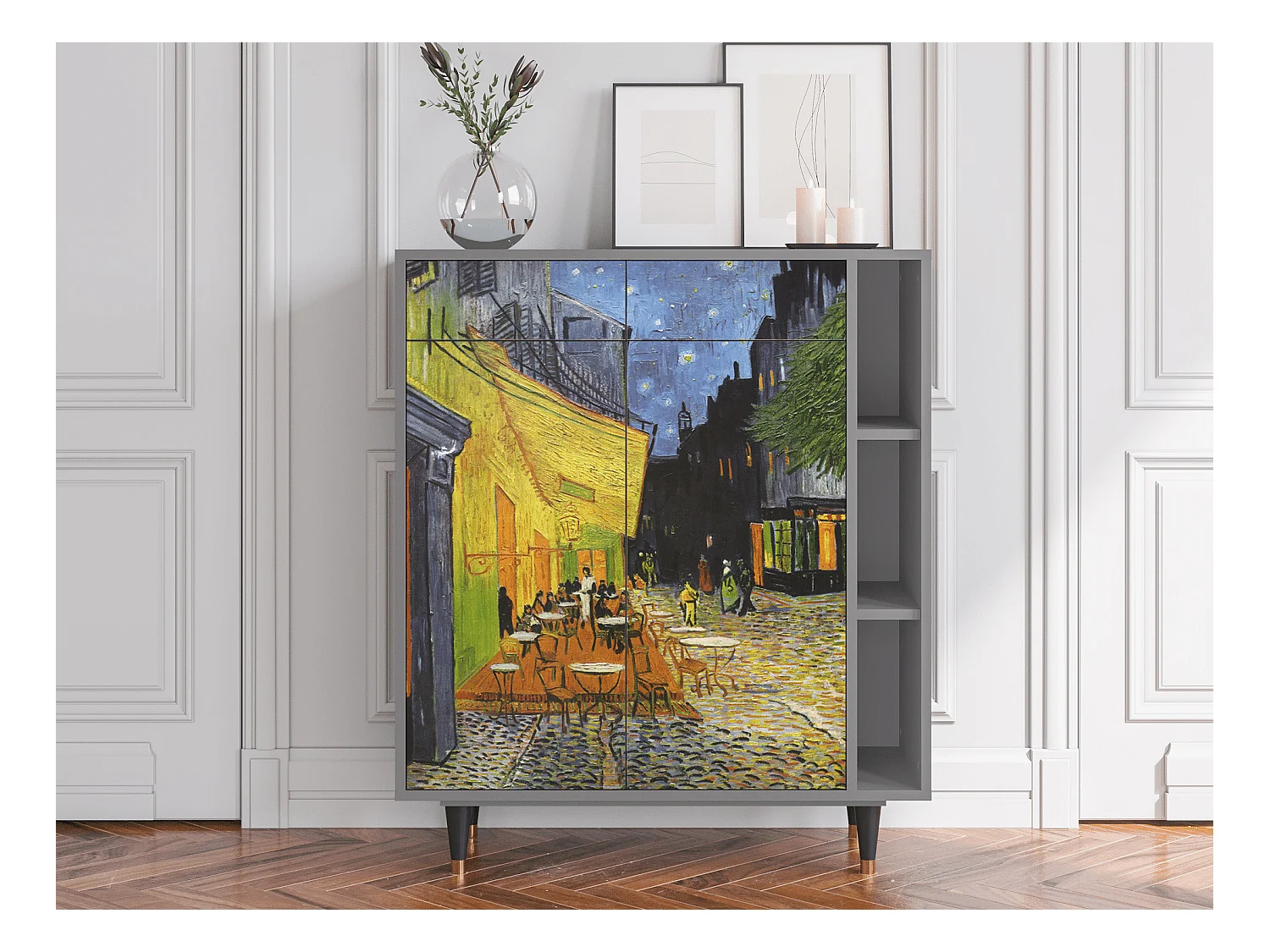 Buffet - 96х110х41 cm - BS6 - Café Terrace at Night, Gris