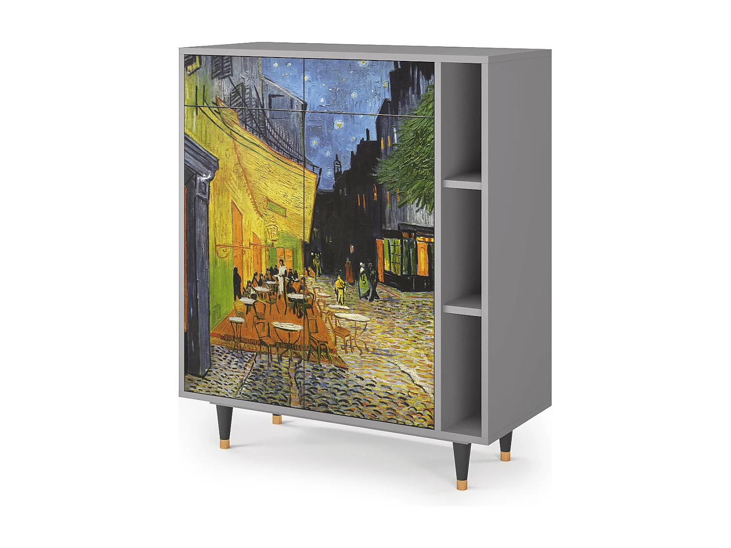 Buffet - 96х110х41 cm - BS6 - Café Terrace at Night, Gris