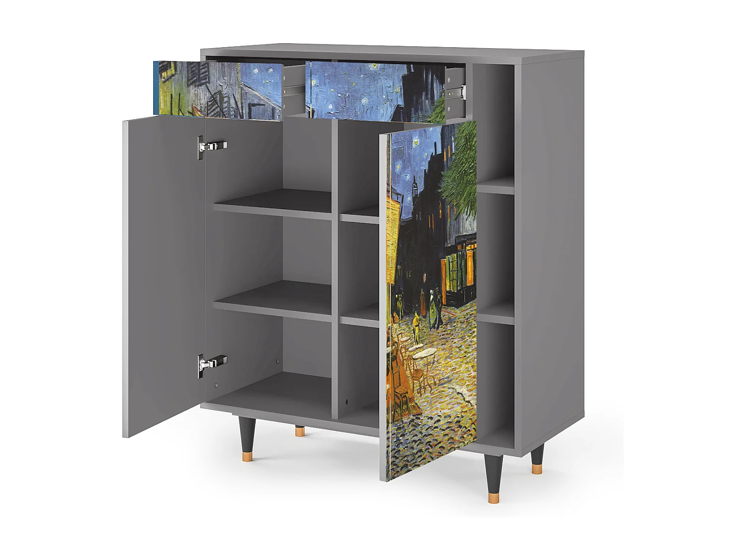 Buffet - 96х110х41 cm - BS6 - Café Terrace at Night, Gris