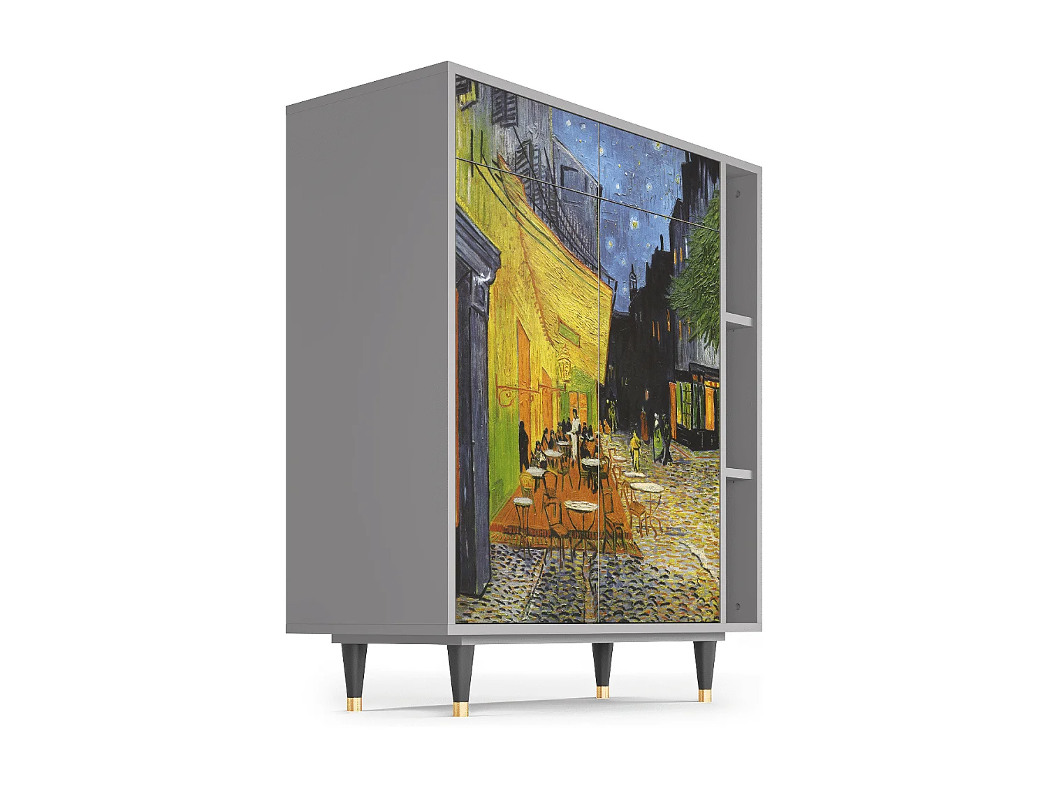 Credenza - 96х110х41 cm - BS6 - Café Terrace at Night, Grigio