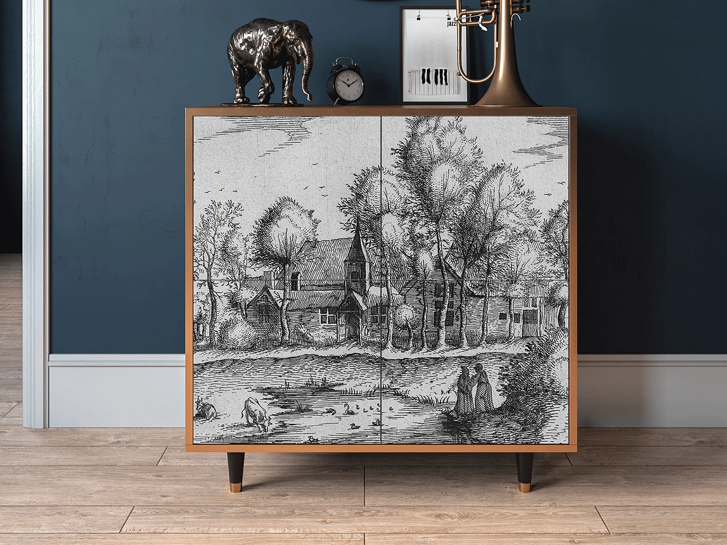 Buffet - 94x96x48 cm - BS3 - A Pond, Noyer