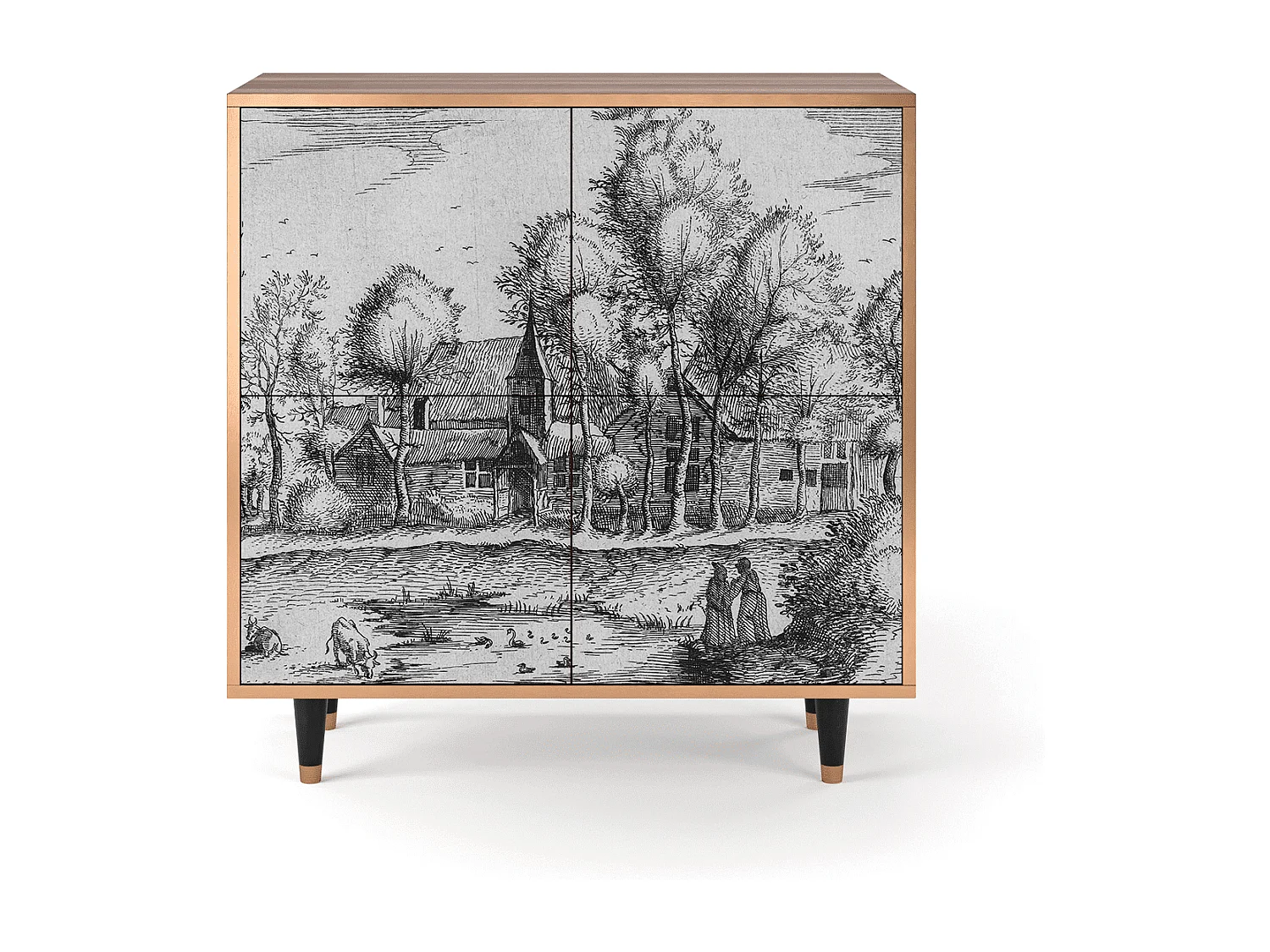 Buffet - 94x96x48 cm - BS3 - A Pond, Noyer