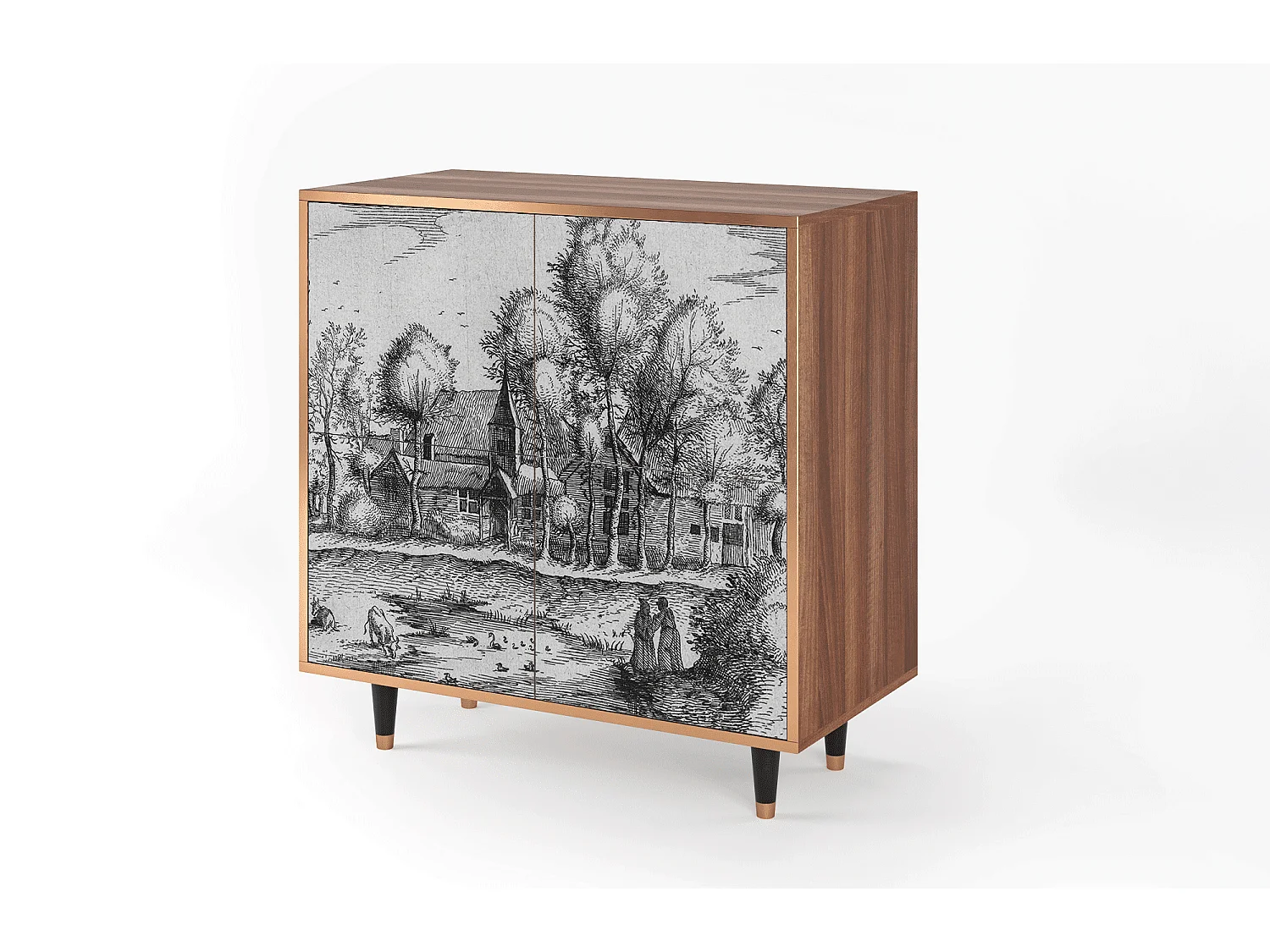 Buffet - 94x96x48 cm - BS3 - A Pond, Noyer