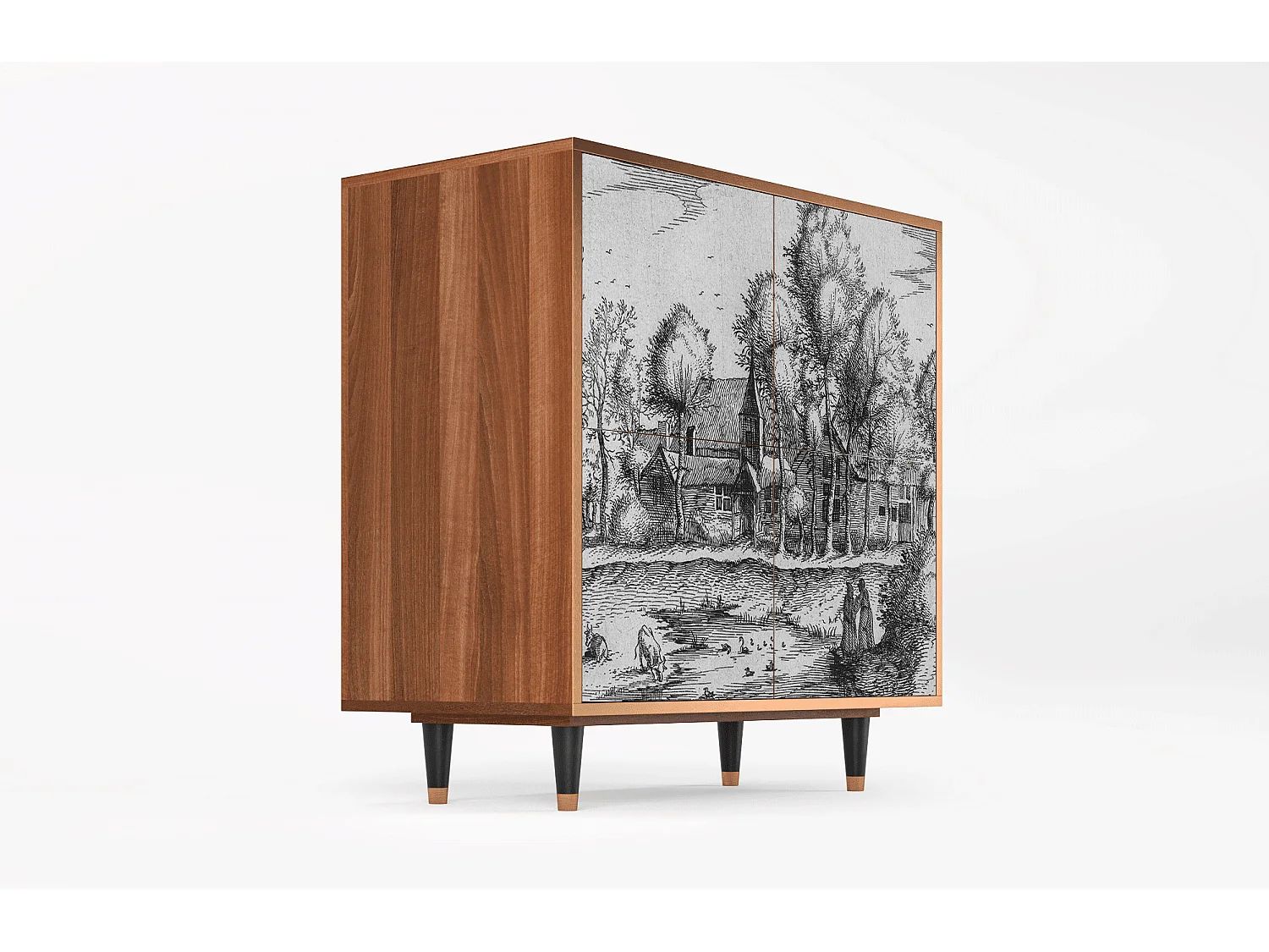 Buffet - 94x96x48 cm - BS3 - A Pond, Noyer