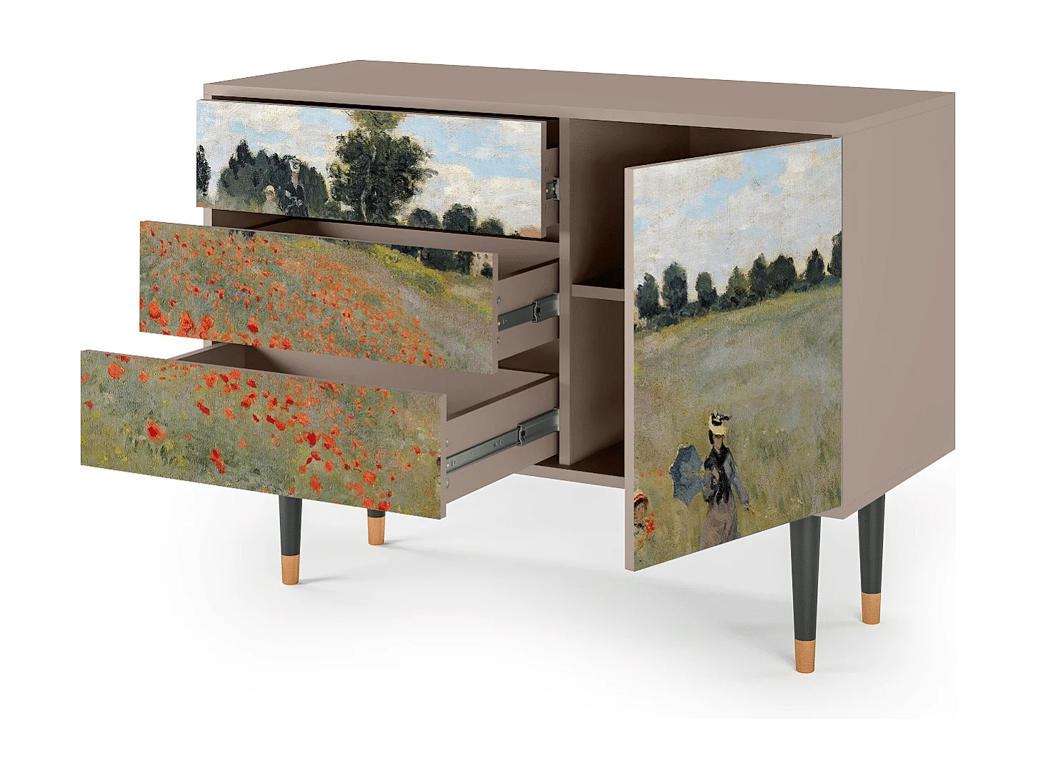 Buffet - 115х84х41 cm - S3 - The Poppy Field   , Latte