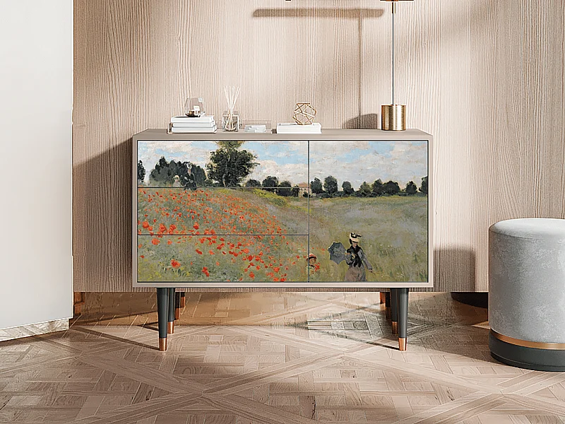 Kredens - 115х84х41 cm - S3 - The Poppy Field   , Latte