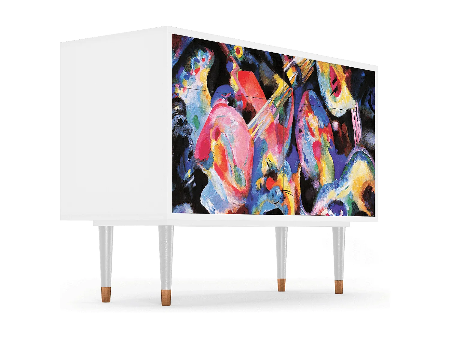 Kredens - 115x85x48 cm - BS4 - Kandinsky, Biały