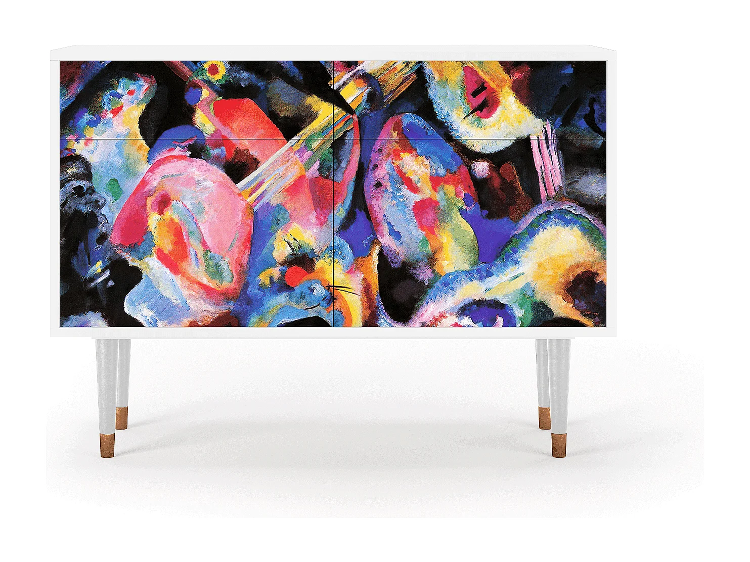 Kredens - 115x85x48 cm - BS4 - Kandinsky, Biały