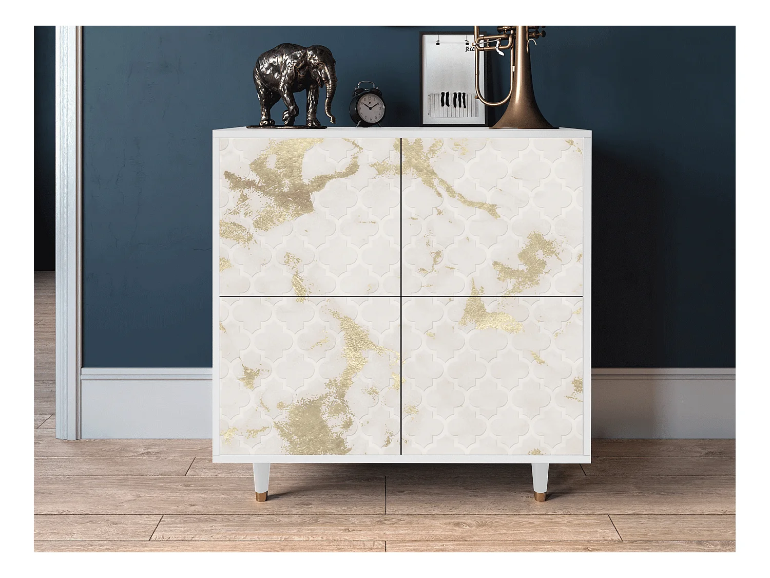 Buffet - 94x96x48 cm - BS3 - Sahara desert, Blanc