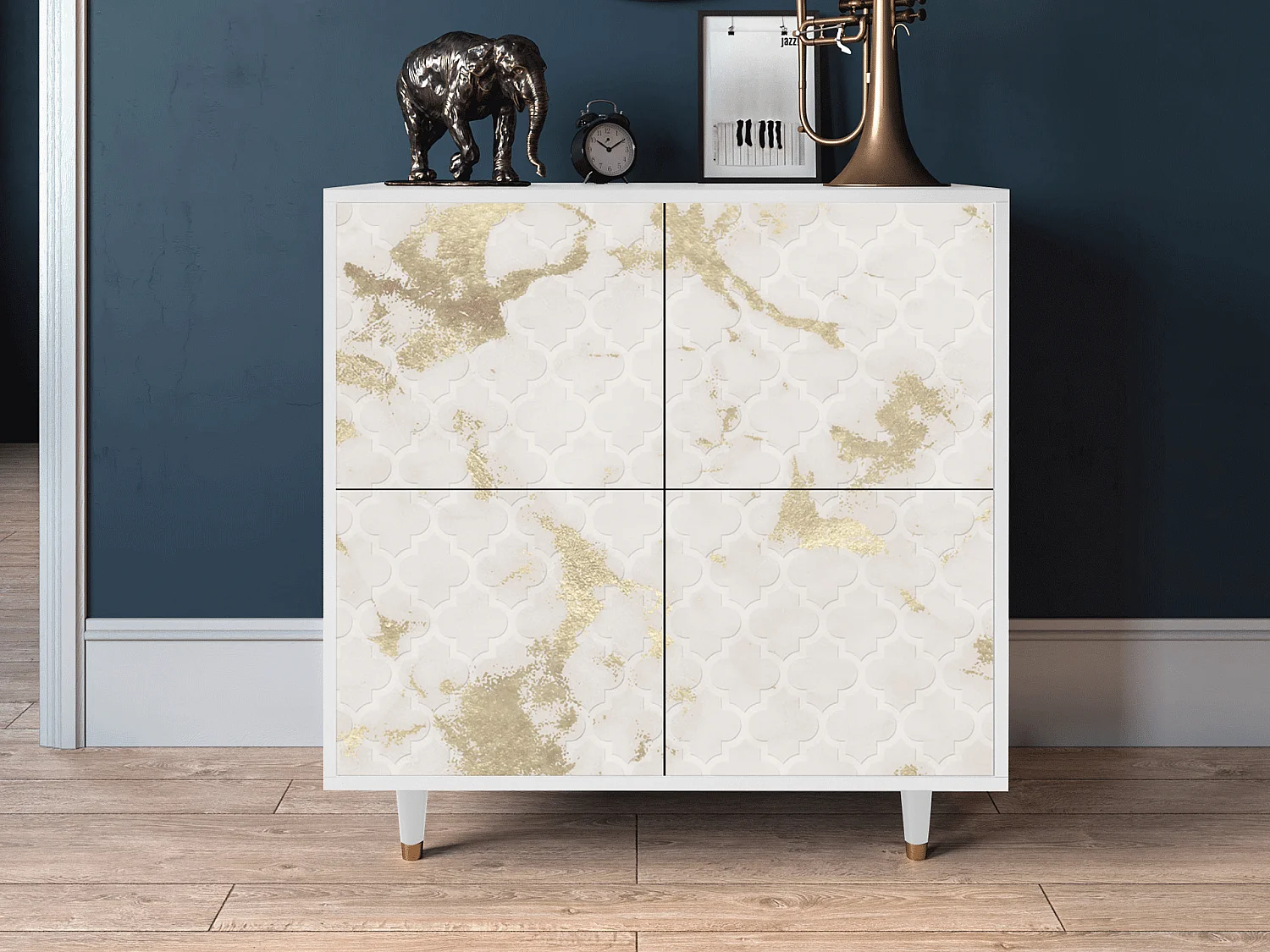 Aparador - 94x96x48 cm - BS3 - Sahara desert, Branco