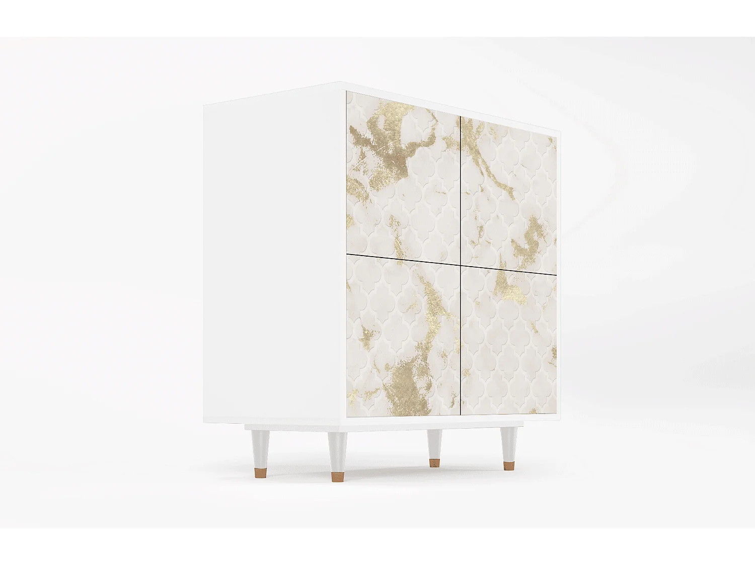 Credenza - 94x96x48 cm - BS3 - Sahara desert, Bianco