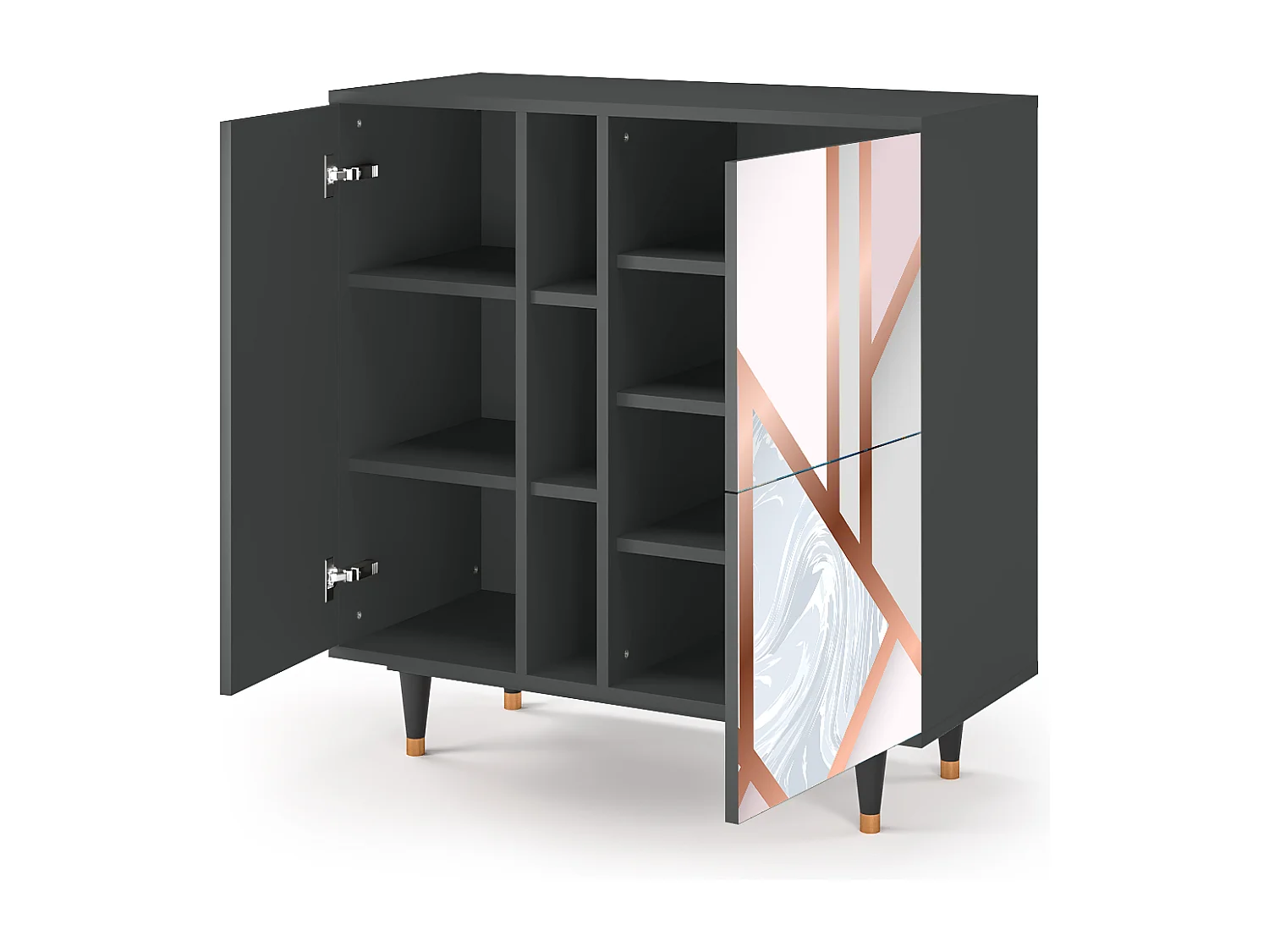 Buffet - 94х96х41 cm - BS5 - Champagne Story, Anthracite