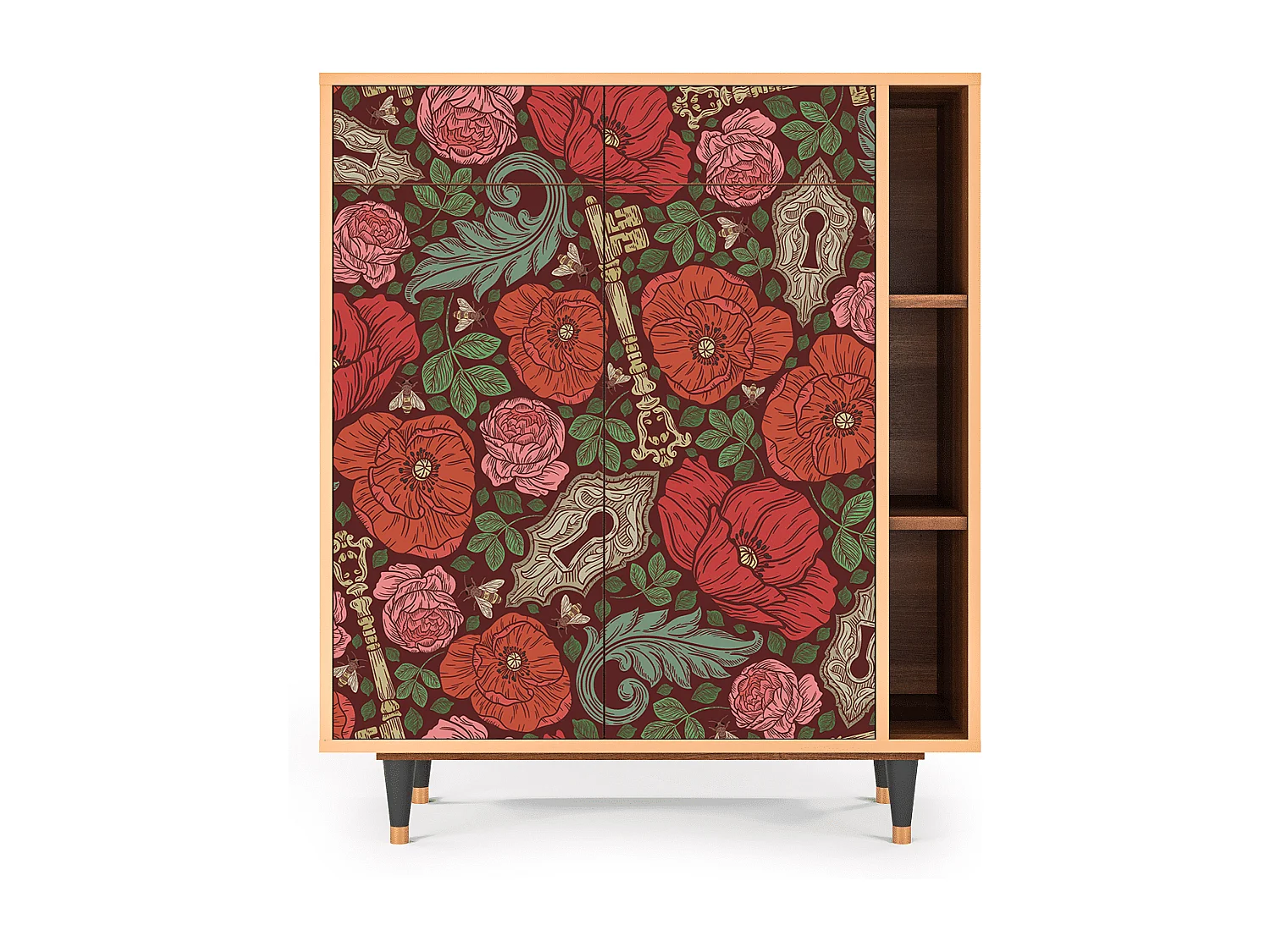 Sideboard - 96х110х41 cm - BS6 - Poppy Garden, Walnuss