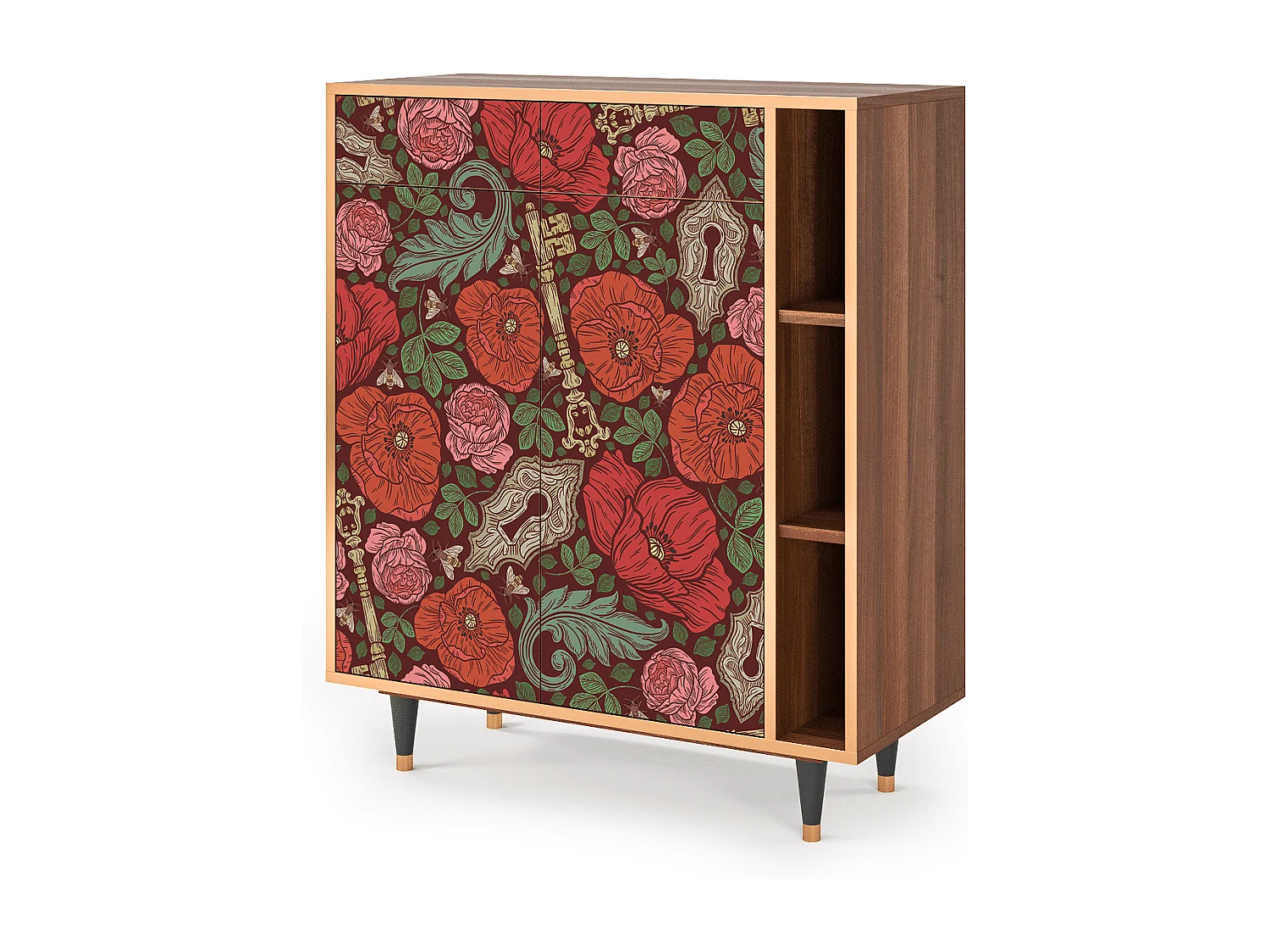 Sideboard - 96х110х41 cm - BS6 - Poppy Garden, Walnuss