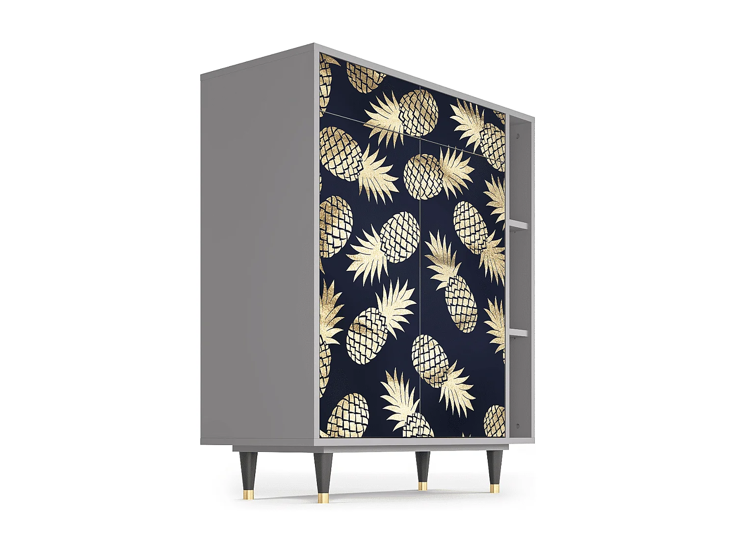 Kredens - 96х110х41 cm - BS6 - Sunny Pineaple, Szary