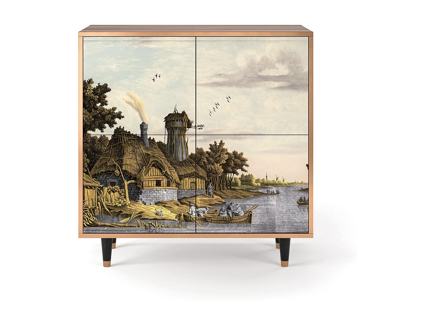 Credenza - 94x96x48 cm - BS3 - Mill along a River, Noce