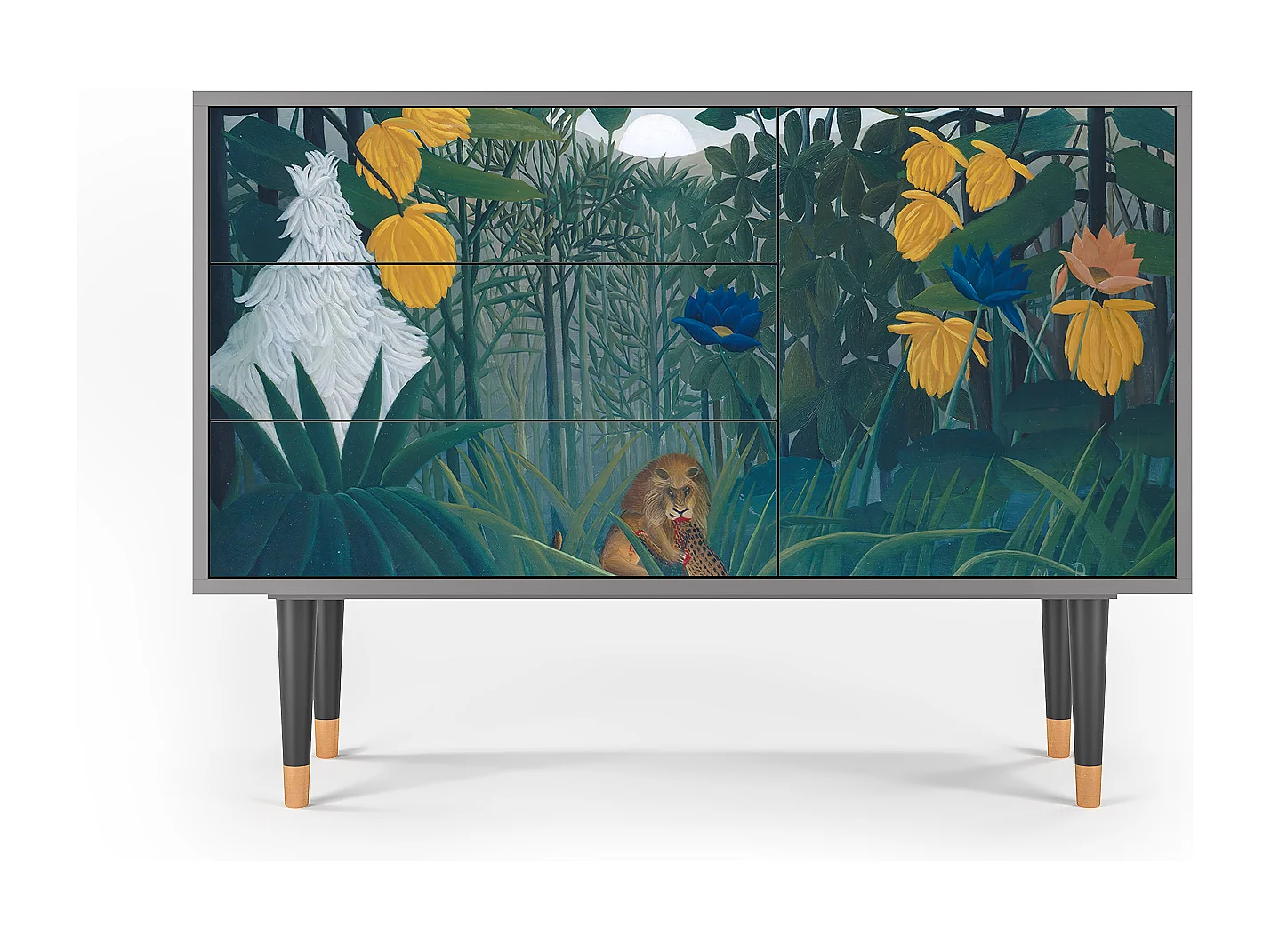 Sideboard - 115х84х41 cm - S3 - The Repast of the Lion, Grau