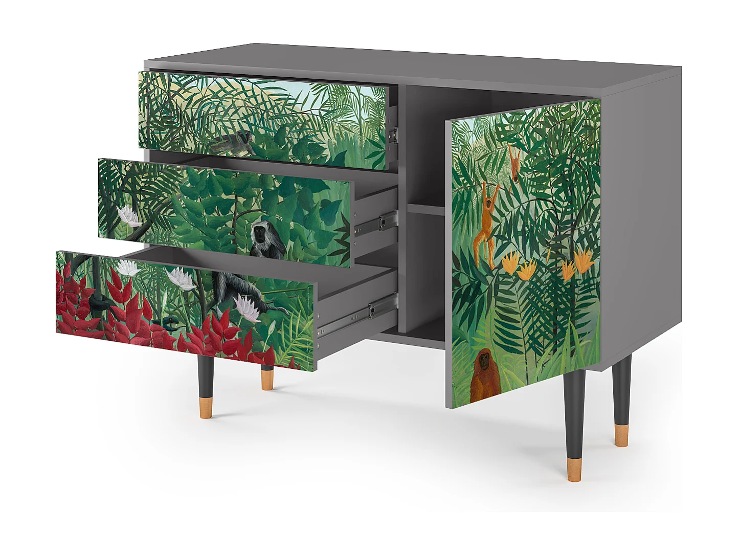 Credenza - 115х84х41 cm - S3 - The Repast of the Lion, Grigio