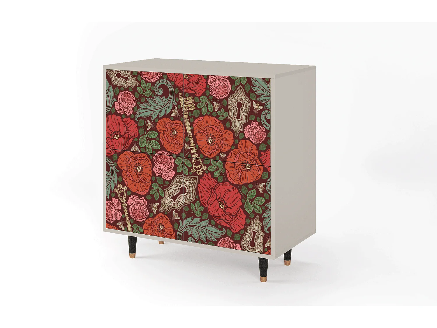 Dressoir - 94x96x48 cm - BS3 - Poppy Garden, Zand