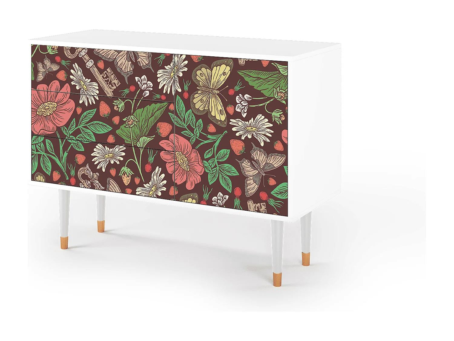 Aparador - 115х84х41 cm - S3 - Alice in Wonderland, Branco