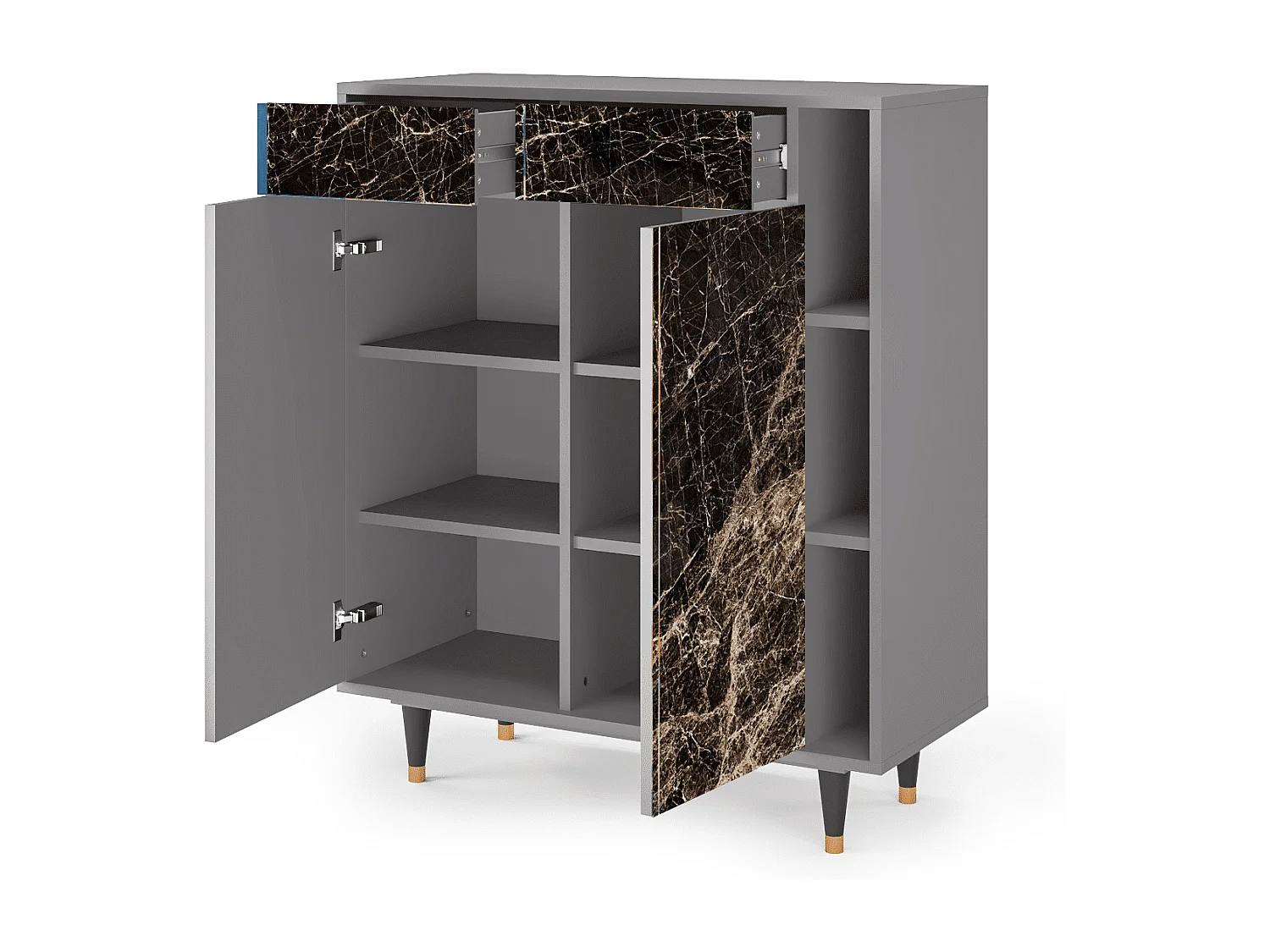 Aparador - 96х110х41 cm - BS6 - Night Abyss, Cinza