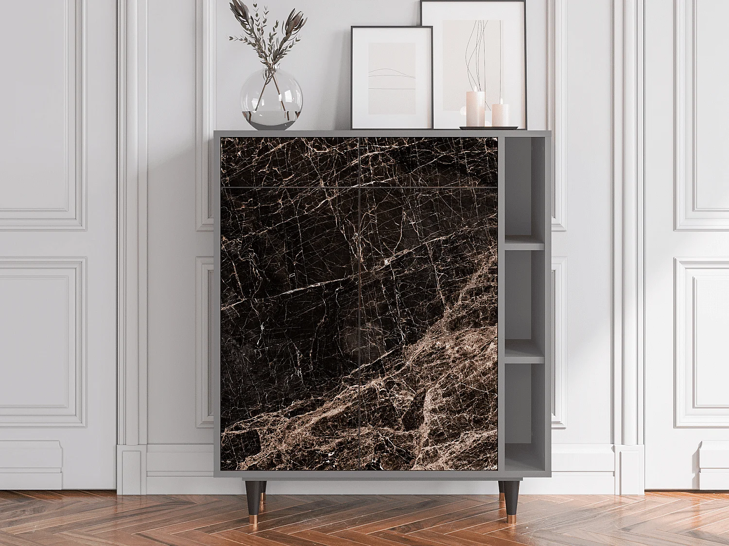 Credenza - 96х110х41 cm - BS6 - Night Abyss, Grigio