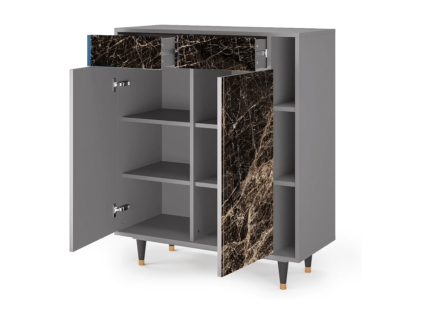 Credenza - 96х110х41 cm - BS6 - Night Abyss, Grigio