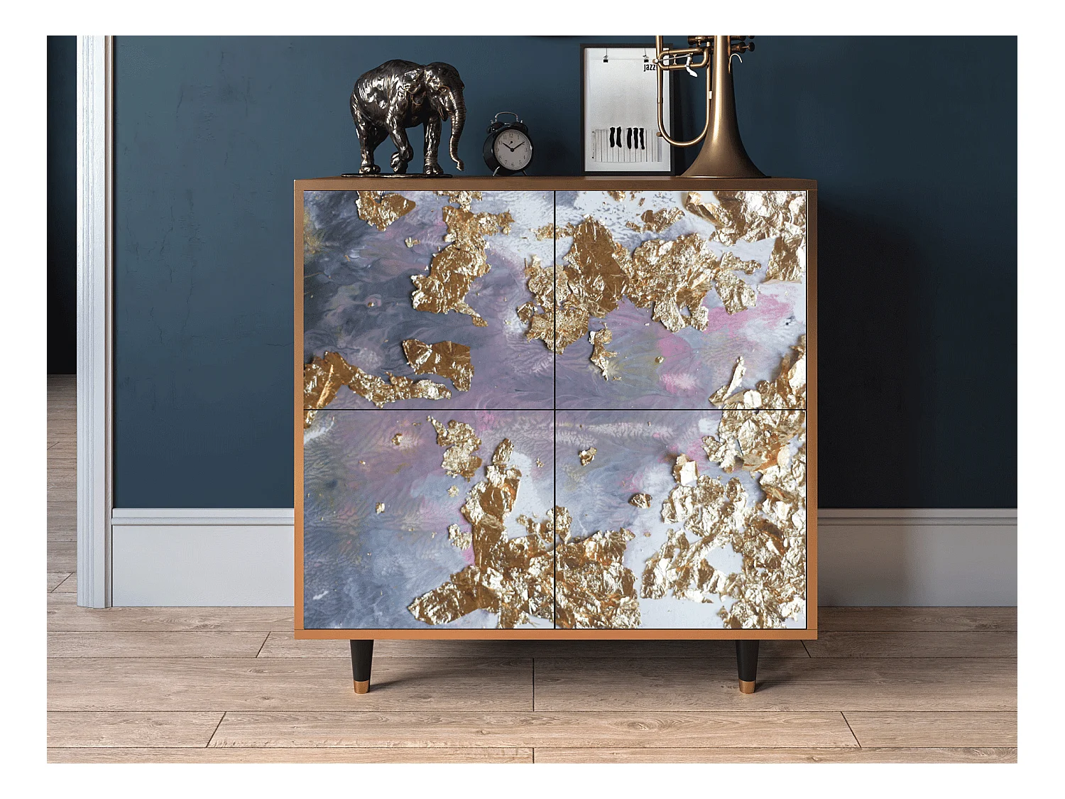 Kredens - 94x96x48 cm - BS3 - Planet Earth, Orzech