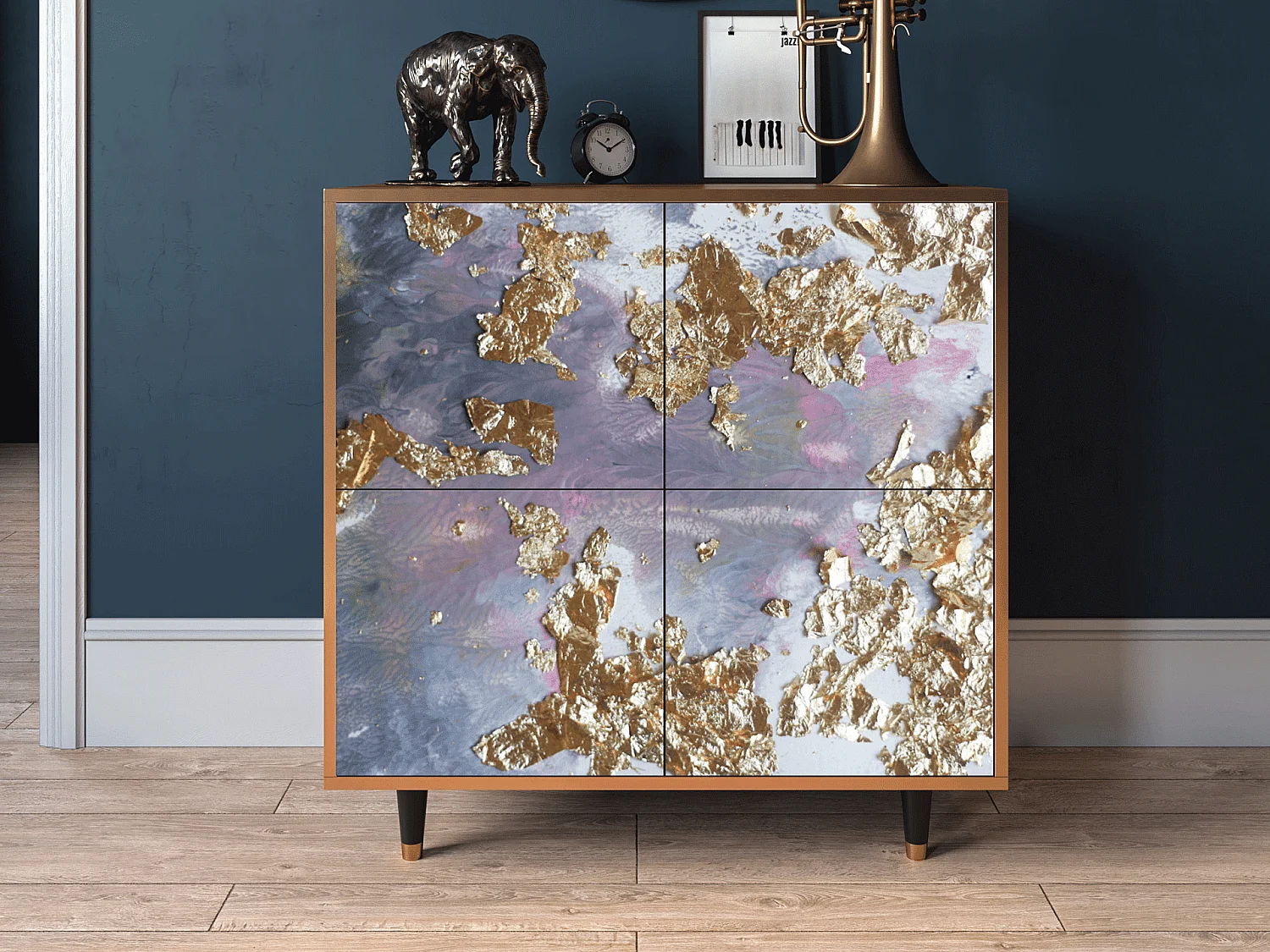 Buffet - 94x96x48 cm - BS3 - Planet Earth, Noyer