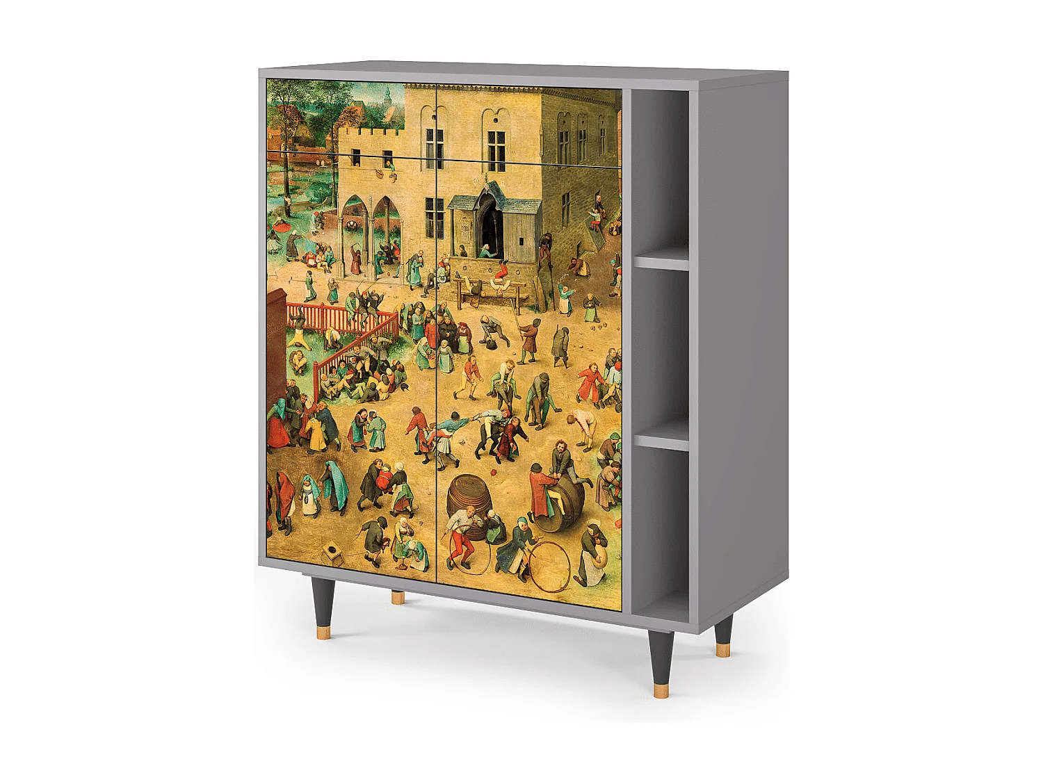 Aparador - 96х110х41 cm - BS6 - Children Games, Cinza