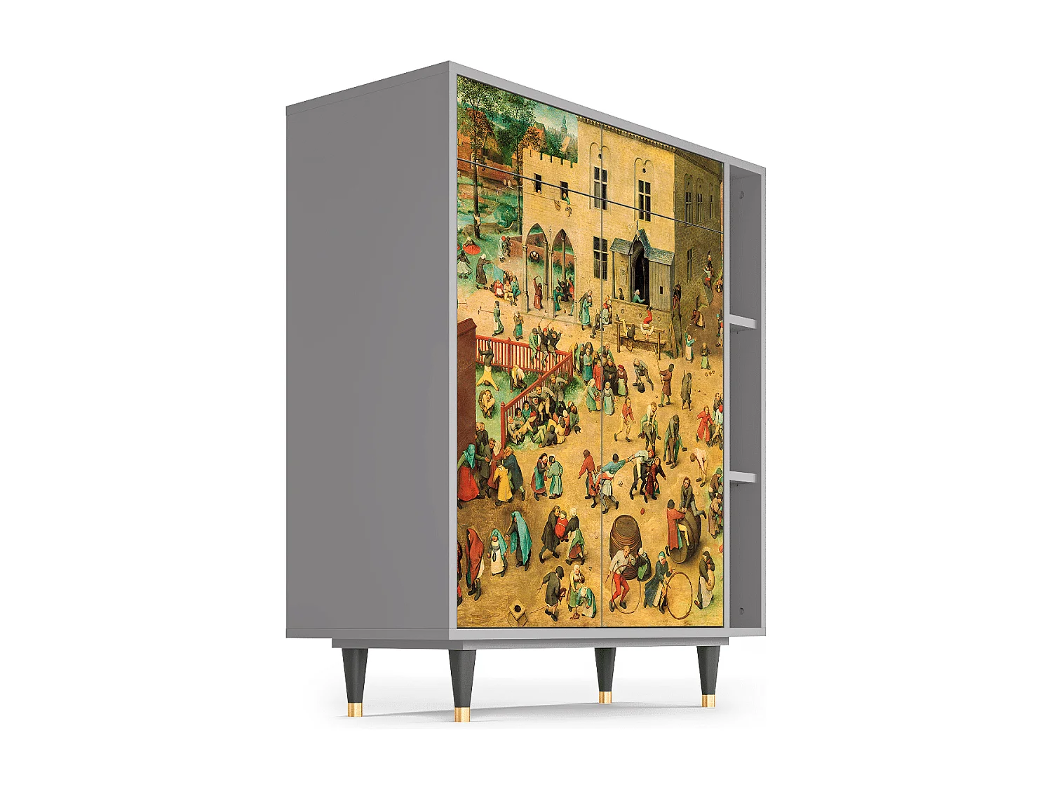 Aparador - 96х110х41 cm - BS6 - Children Games, Cinza