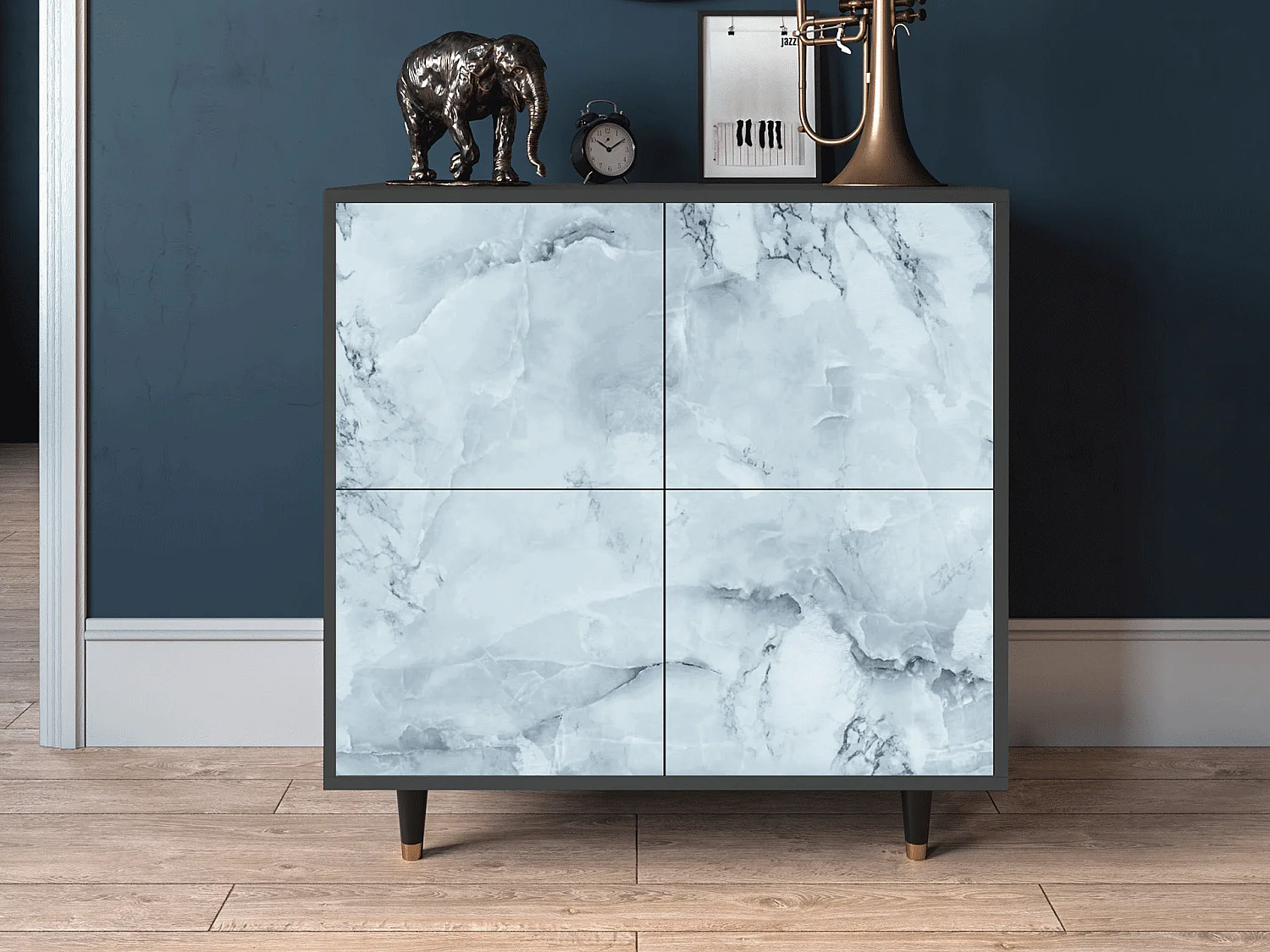 Sideboard - 94x96x48 cm - BS3 - Glacial Colour, Anthrazit