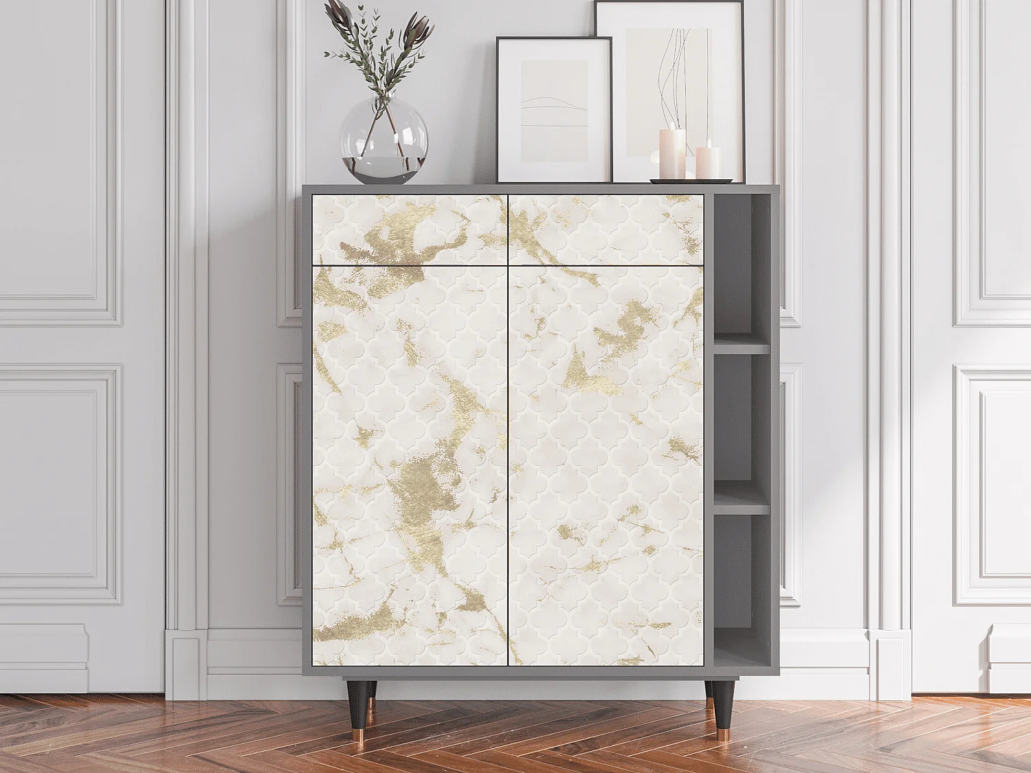 Buffet - 96х110х41 cm - BS6 - Sahara desert, Gris