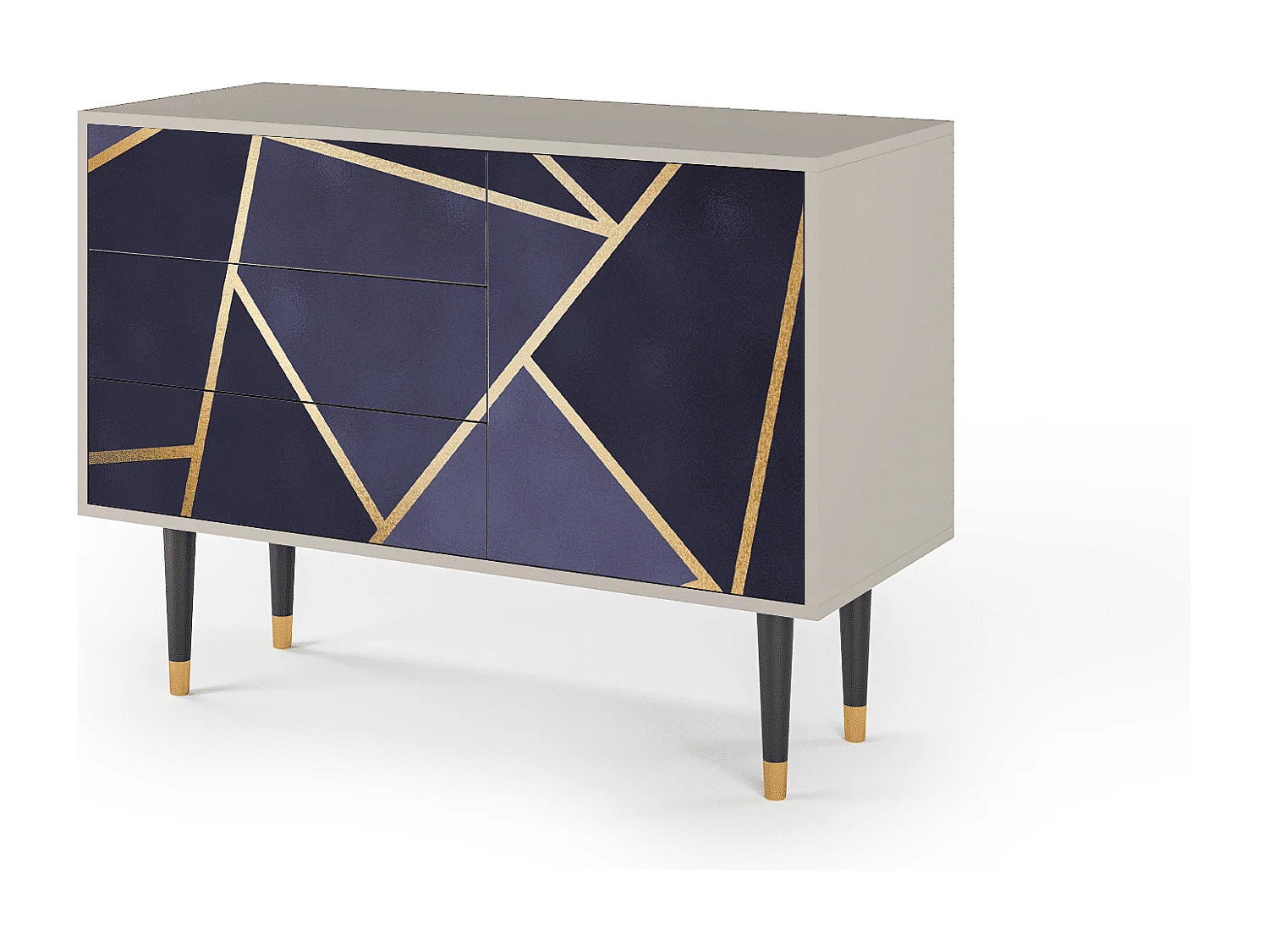 Kredens - 115х84х41 cm - S3 - The Amethyst, Piaskowy