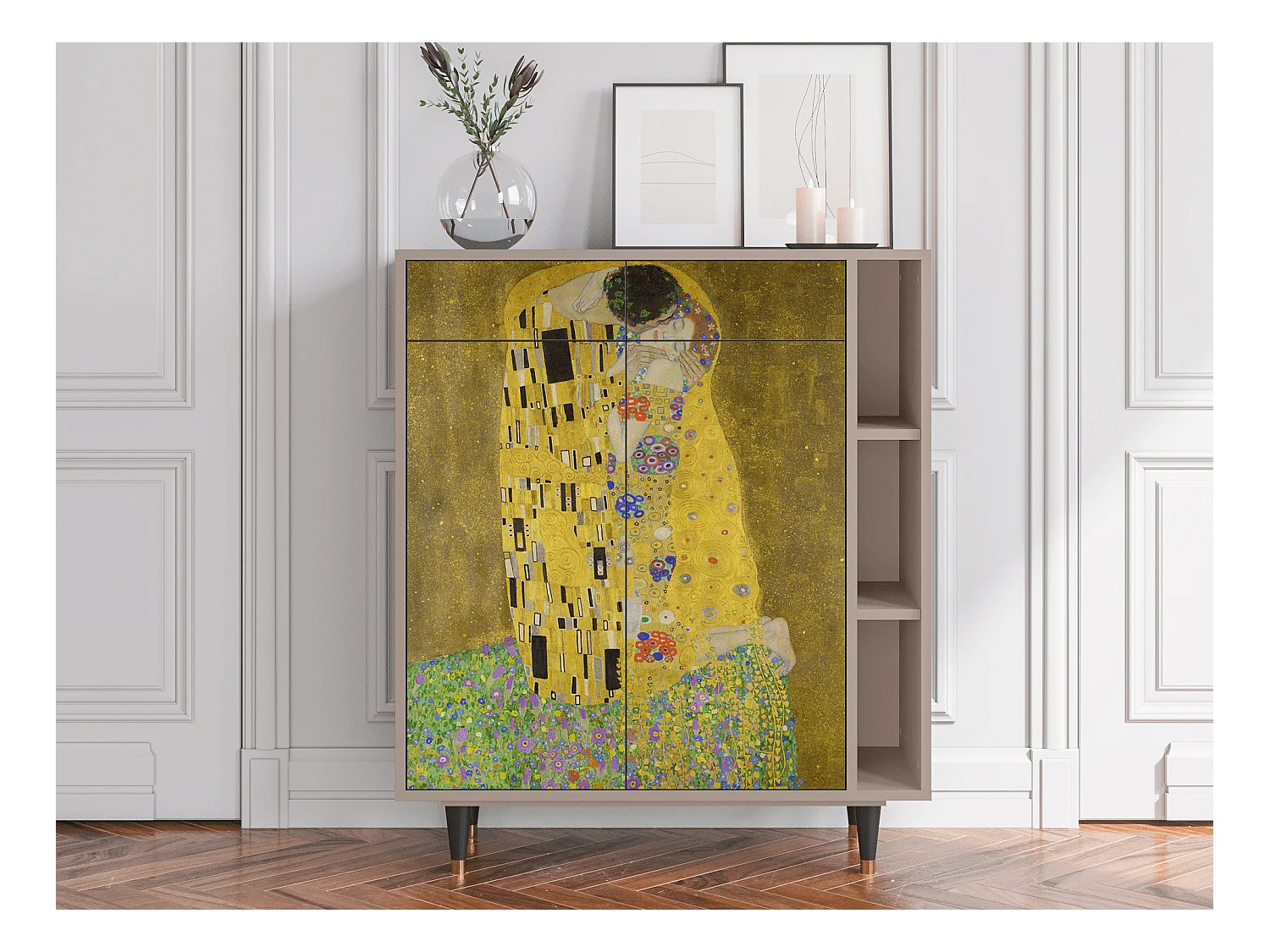 Buffet - 96х110х41 cm - BS6 - The Kiss by Klimt , Latte