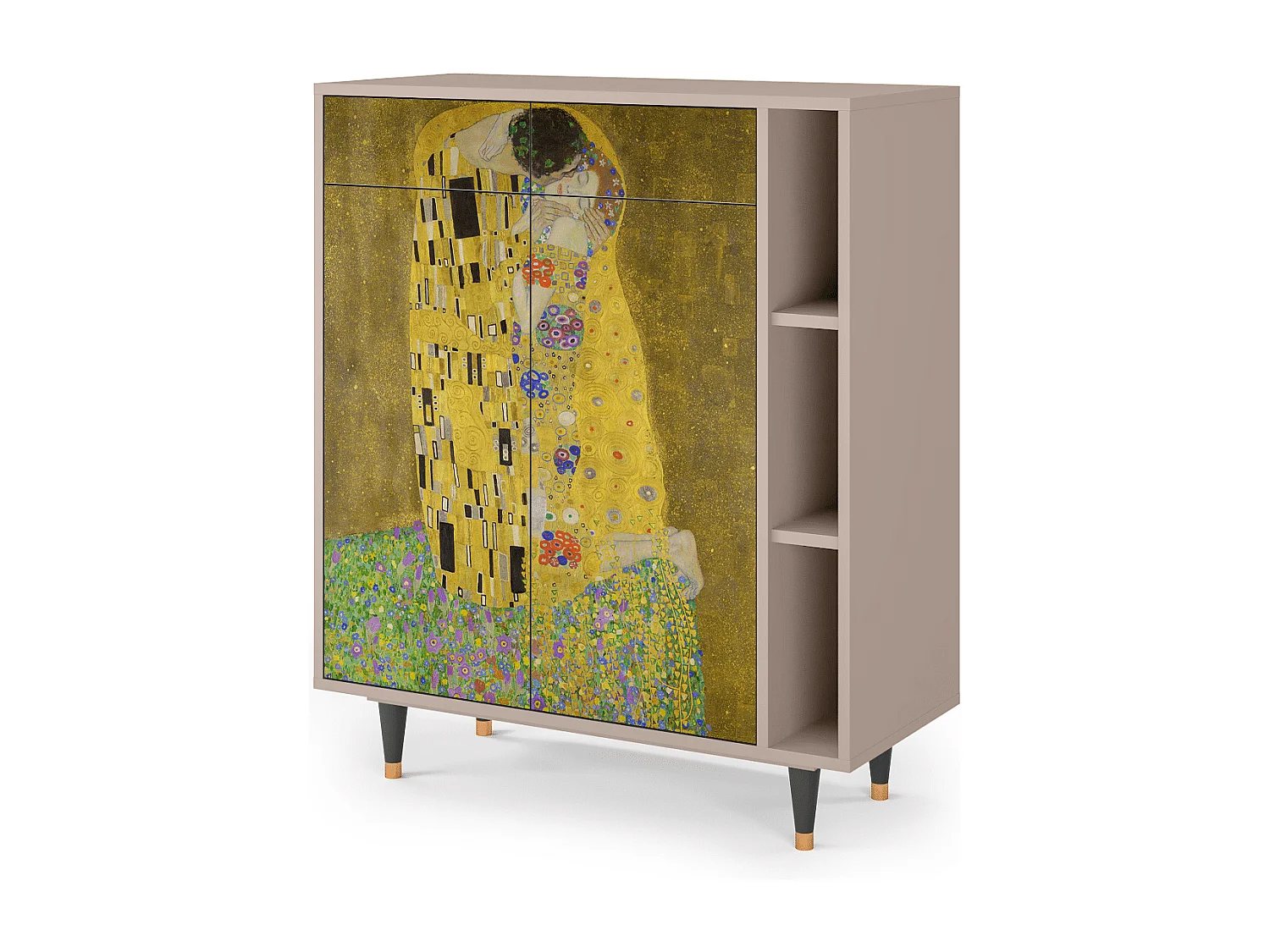 Aparador - 96х110х41 cm - BS6 - The Kiss by Klimt , Latte