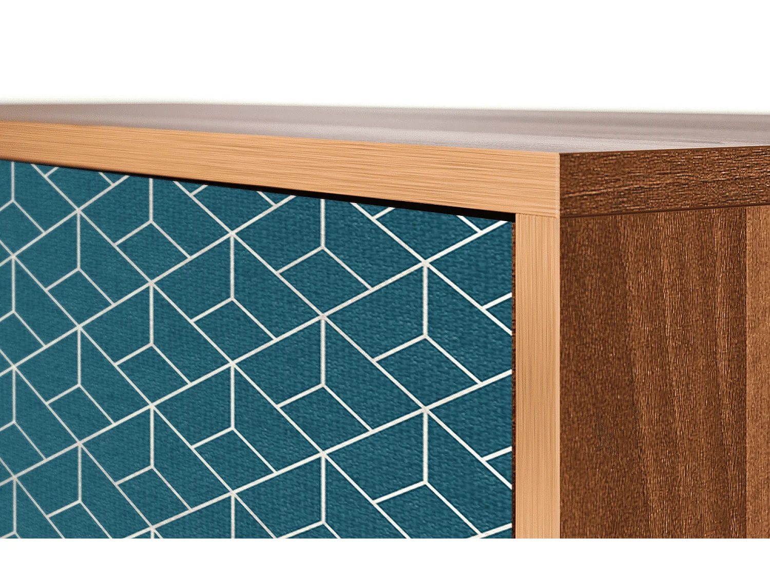 Sideboard - 115х84х41 cm - S3 - Turquoise Geometry, Walnuss