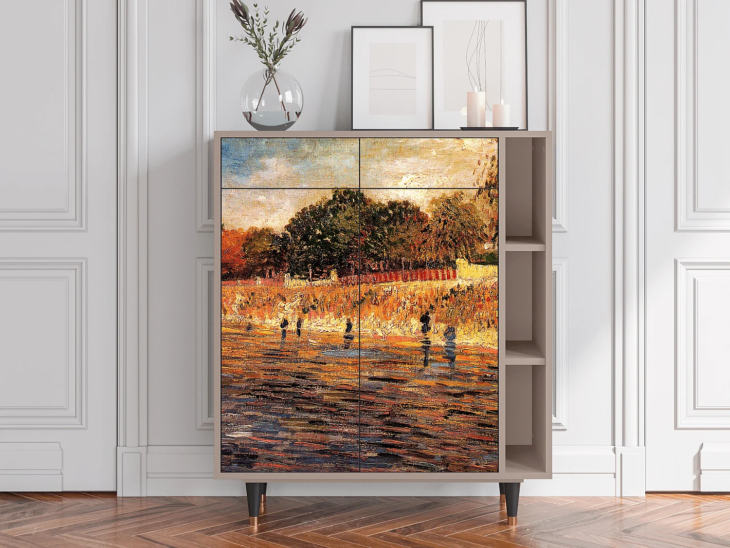 Kredens - 96х110х41 cm - BS6 - The Banks, Latte