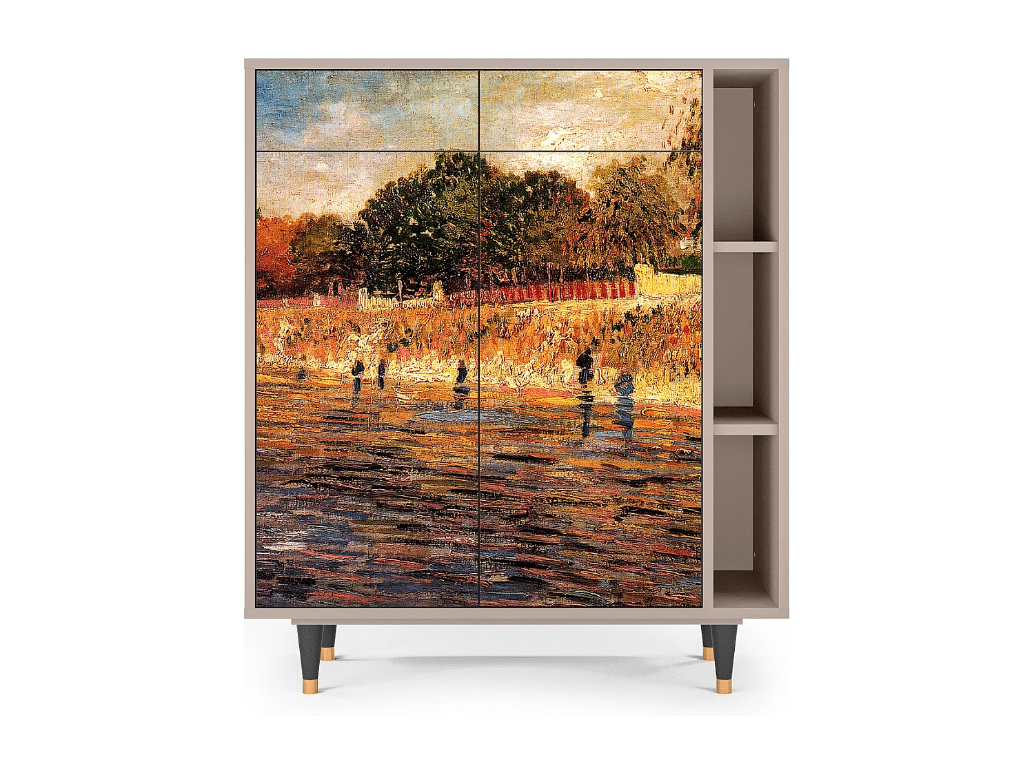 Kredens - 96х110х41 cm - BS6 - The Banks, Latte