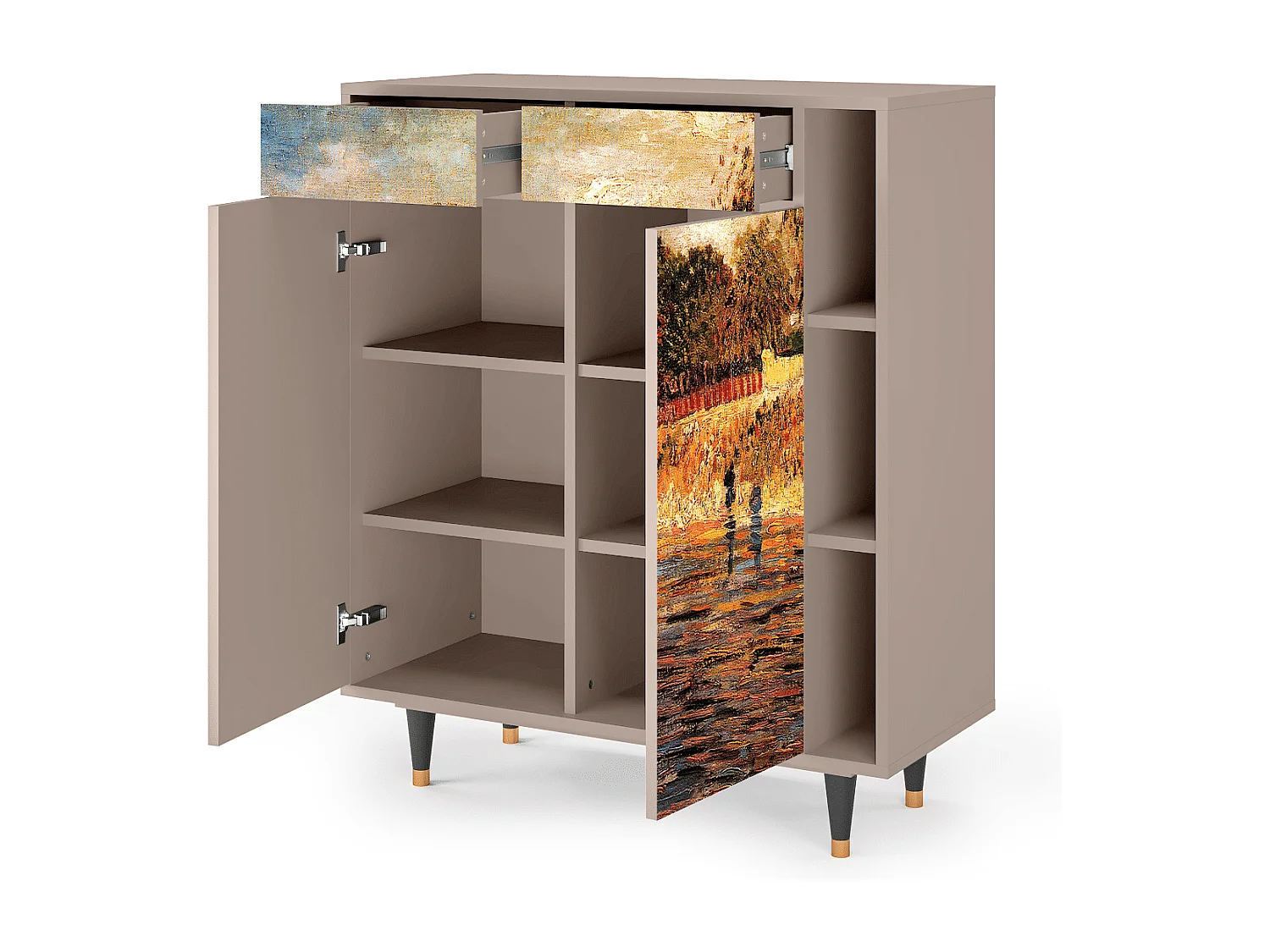 Kredens - 96х110х41 cm - BS6 - The Banks, Latte