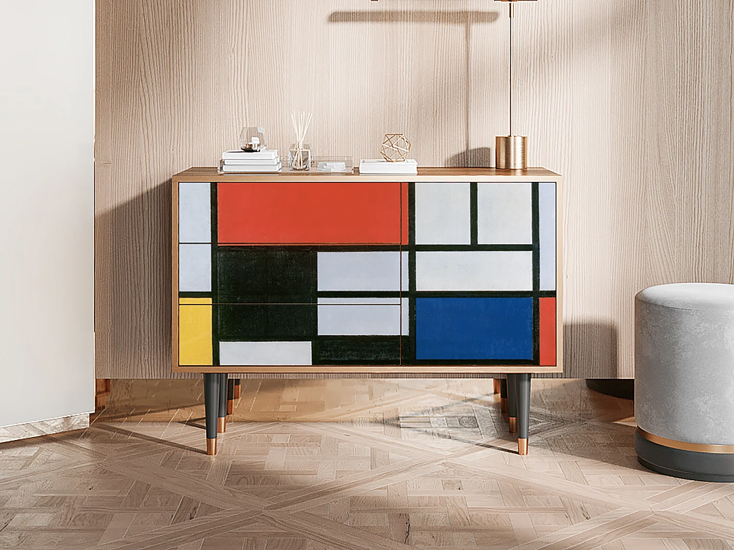 Buffet - 115х84х41 cm - S3 - Composition, Noyer