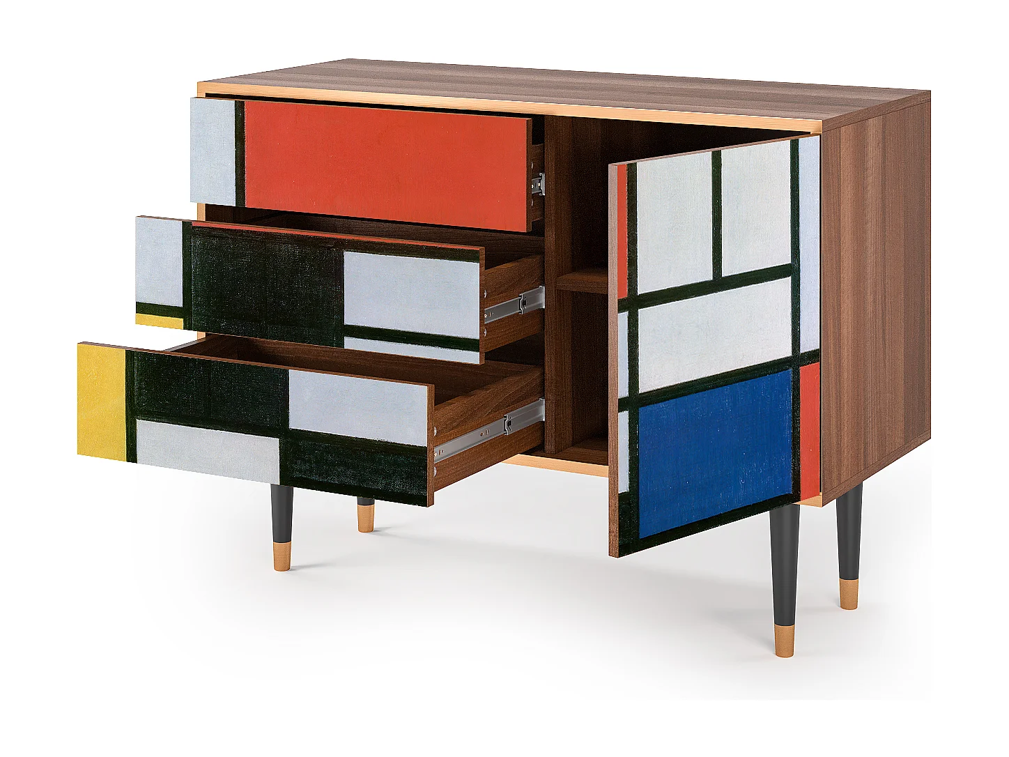 Dressoir - 115х84х41 cm - S3 - Composition, Walnoot