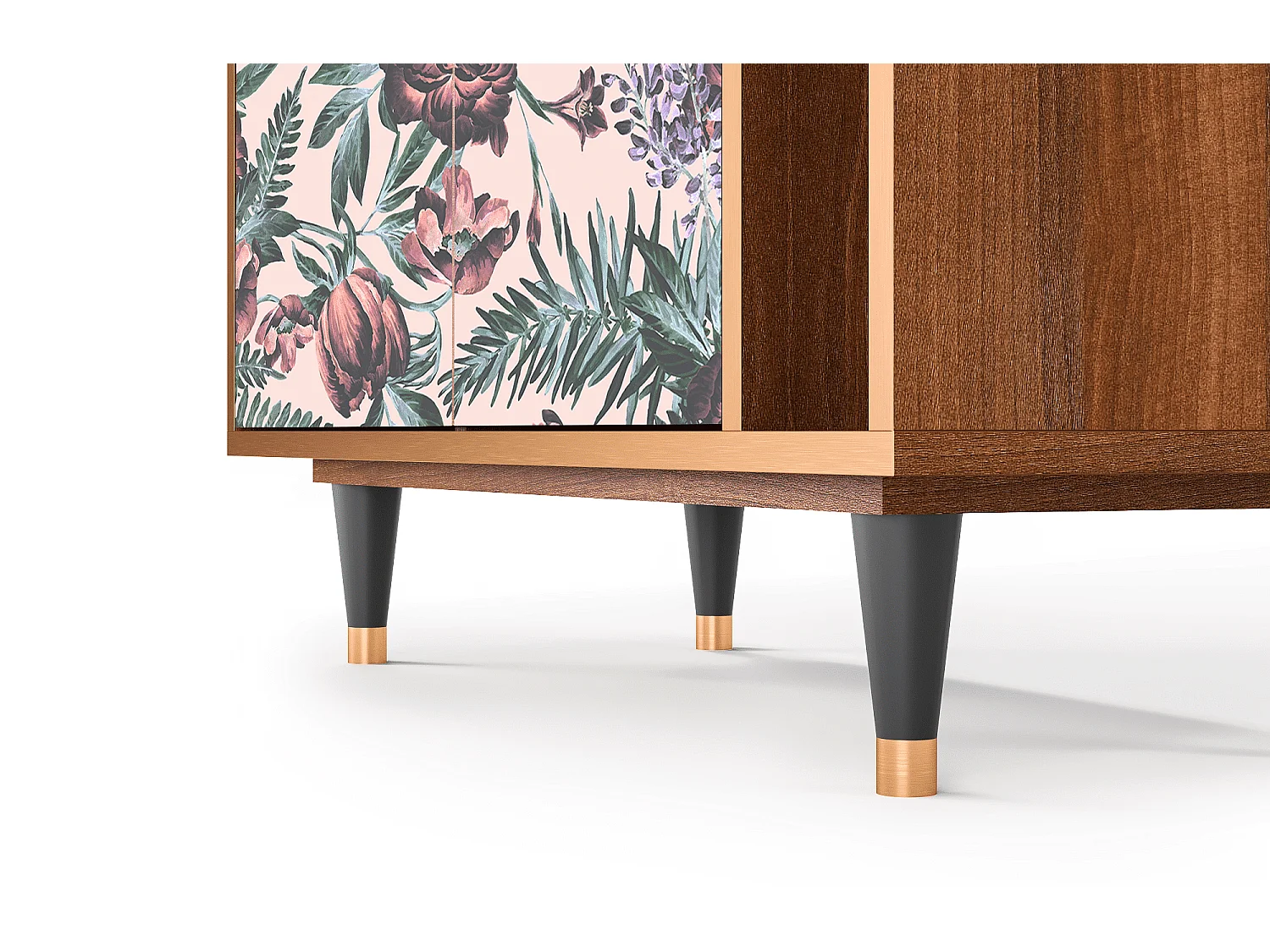 Buffet - 96х110х41 cm - BS6 - Peach Peonies, Noyer