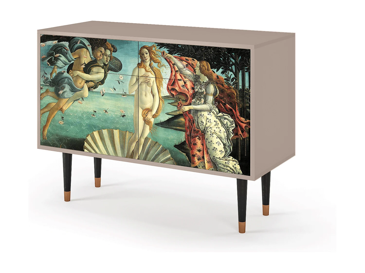 Kredens - 115x85x48 cm - BS4 - The Birth of Venus, Latte