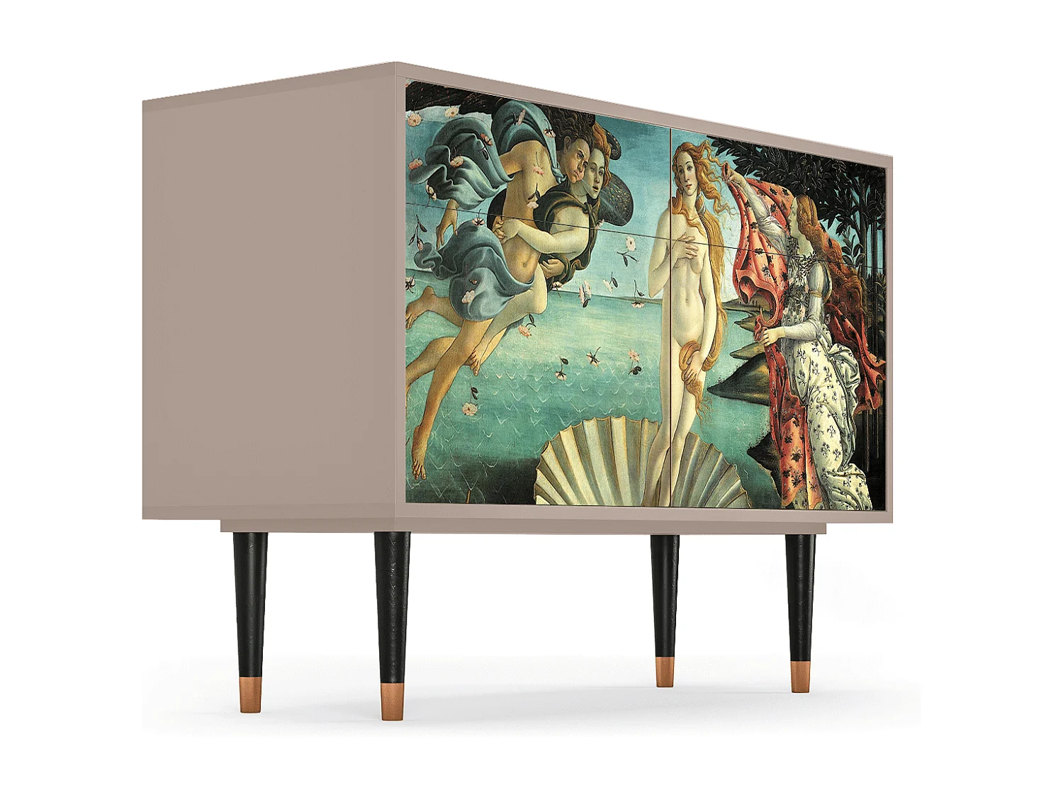 Kredens - 115x85x48 cm - BS4 - The Birth of Venus, Latte